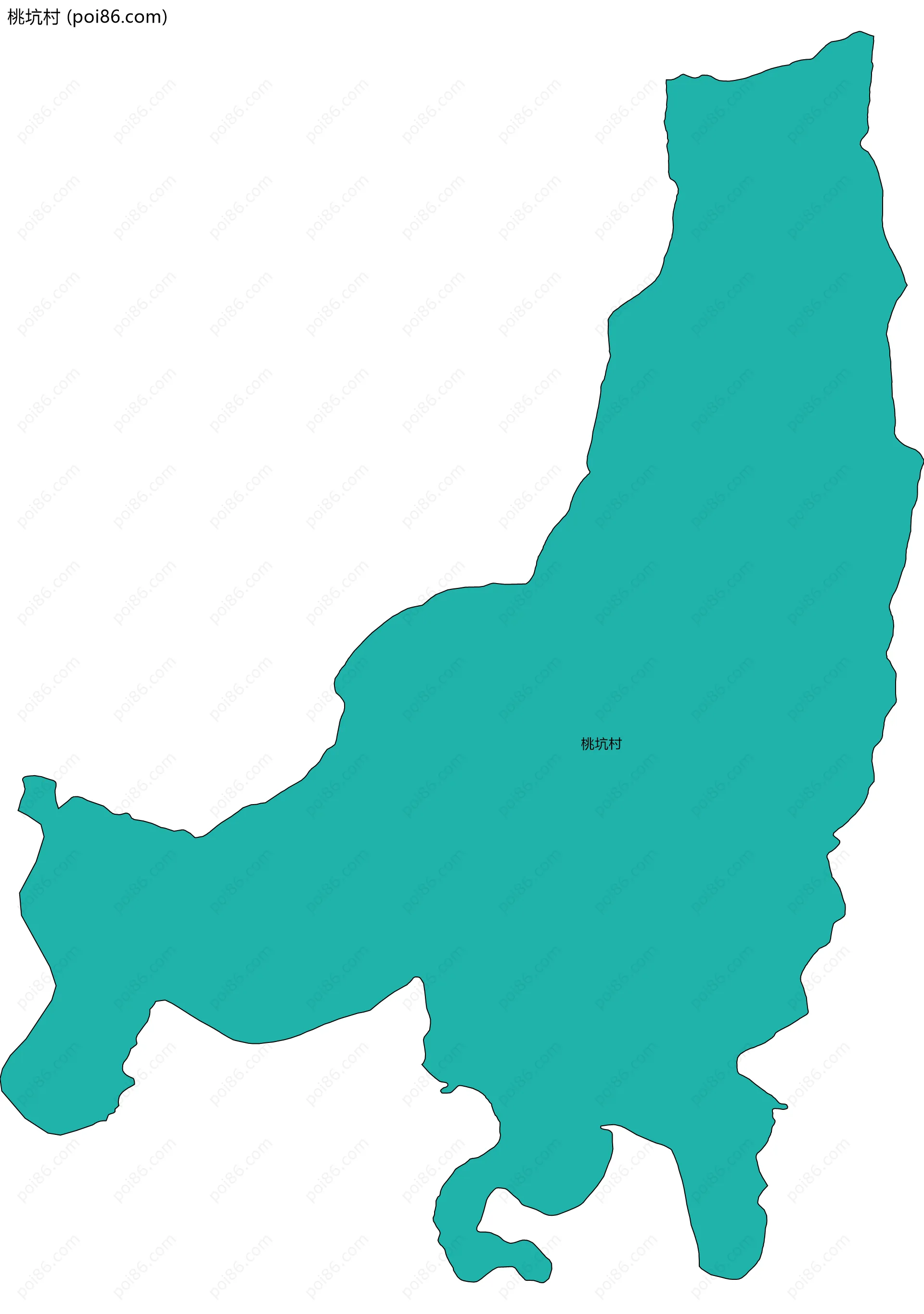 桃坑村边界地图