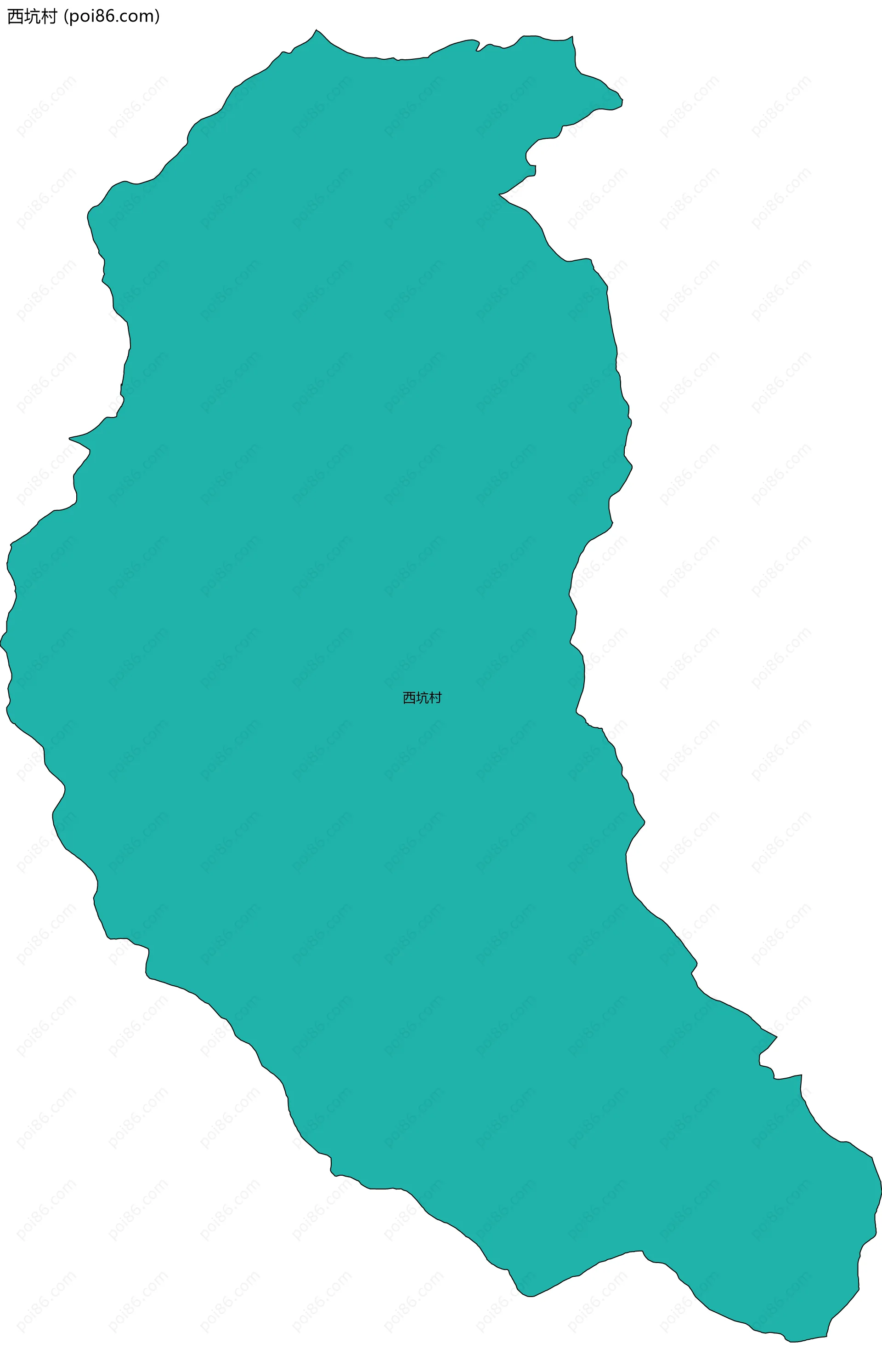 西坑村边界地图