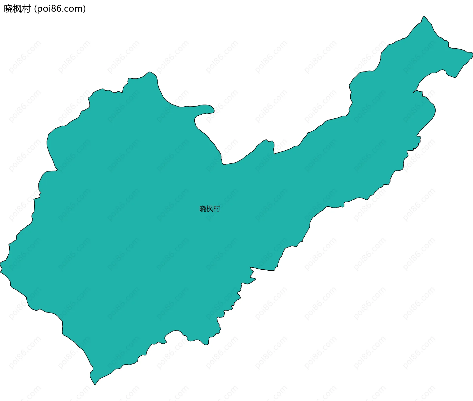 晓枫村边界地图