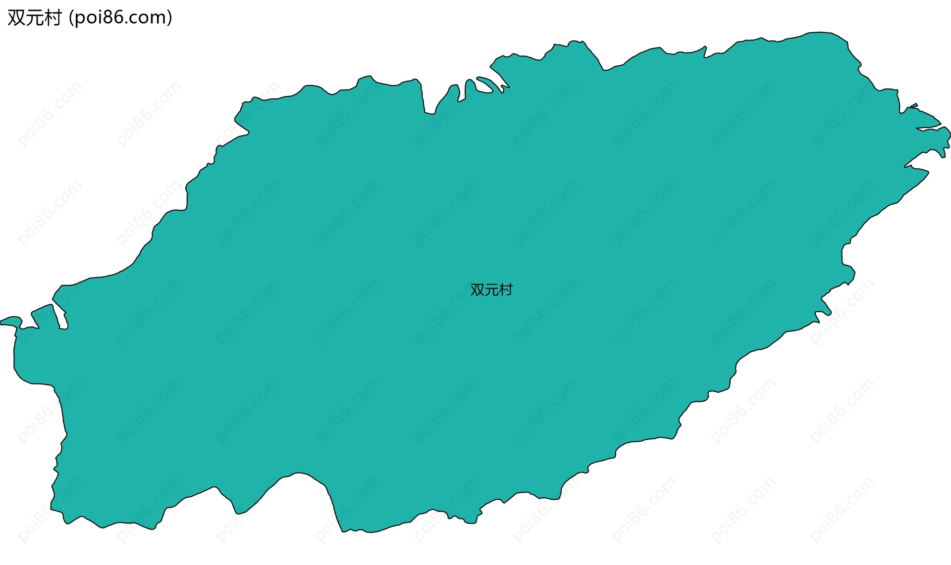 双元村边界地图