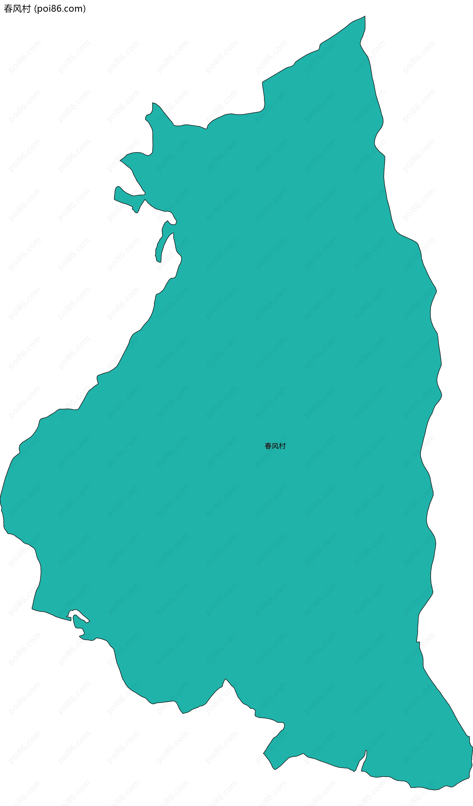 春风村边界地图