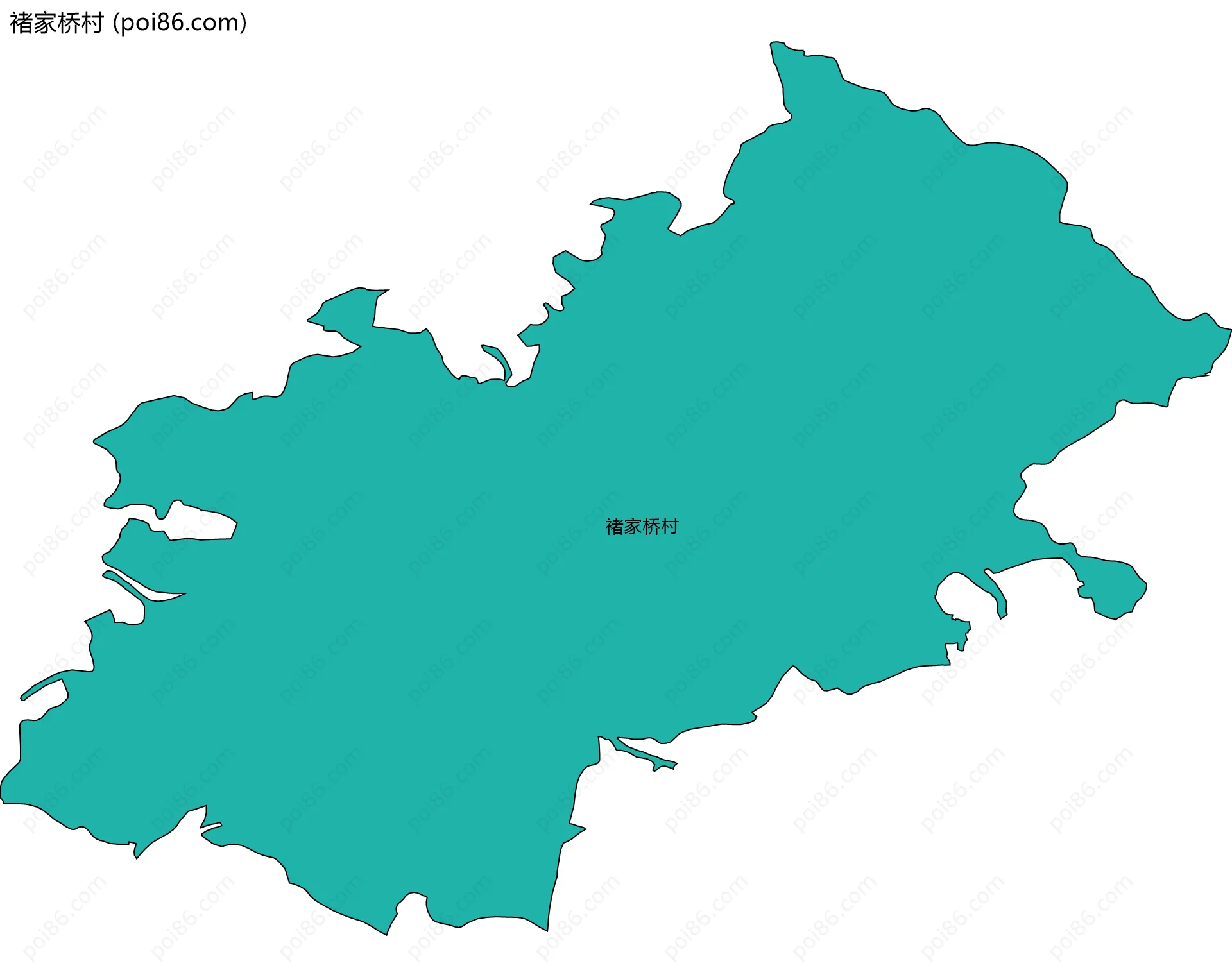 褚家桥村边界地图