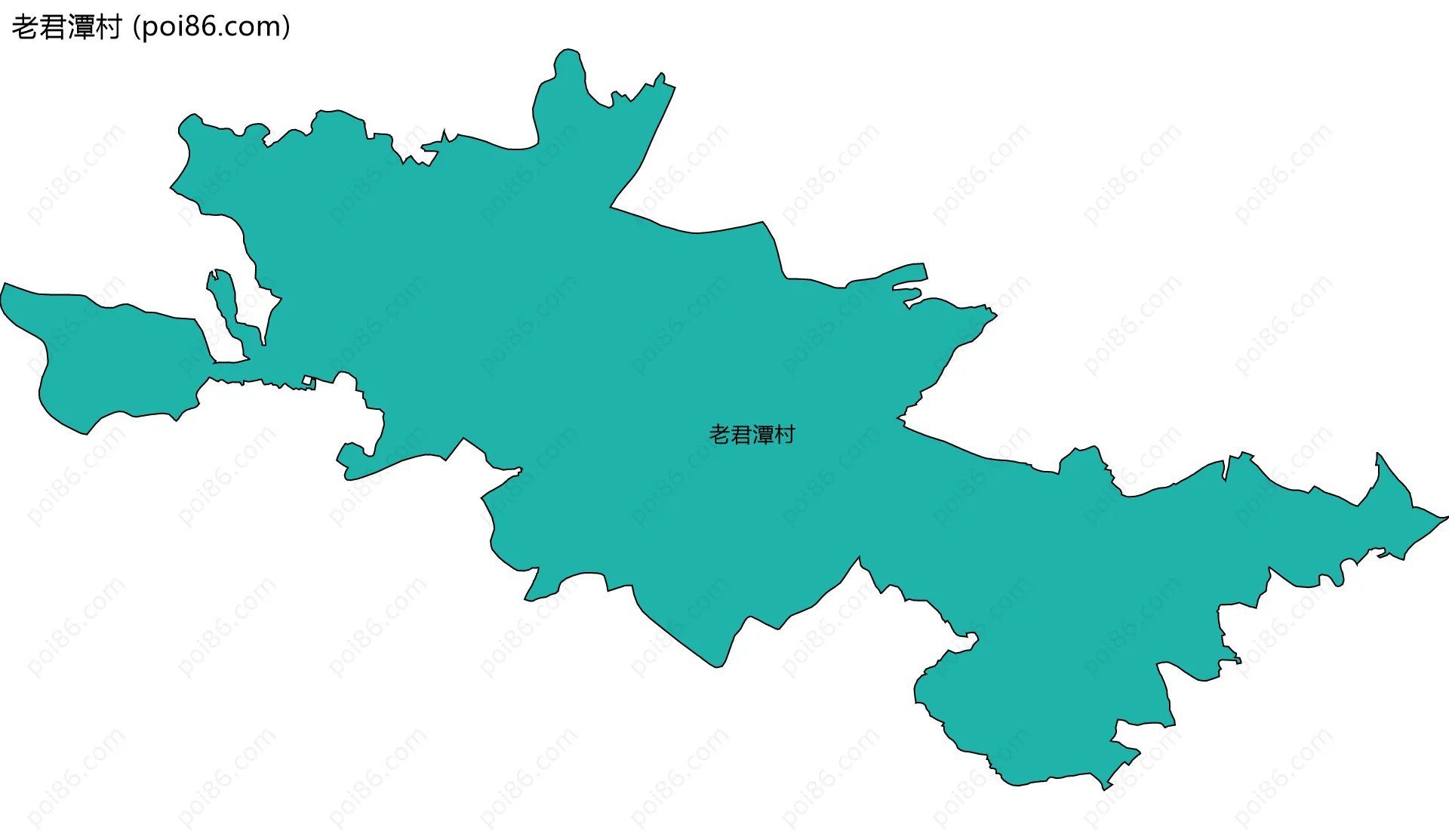 老君潭村边界地图