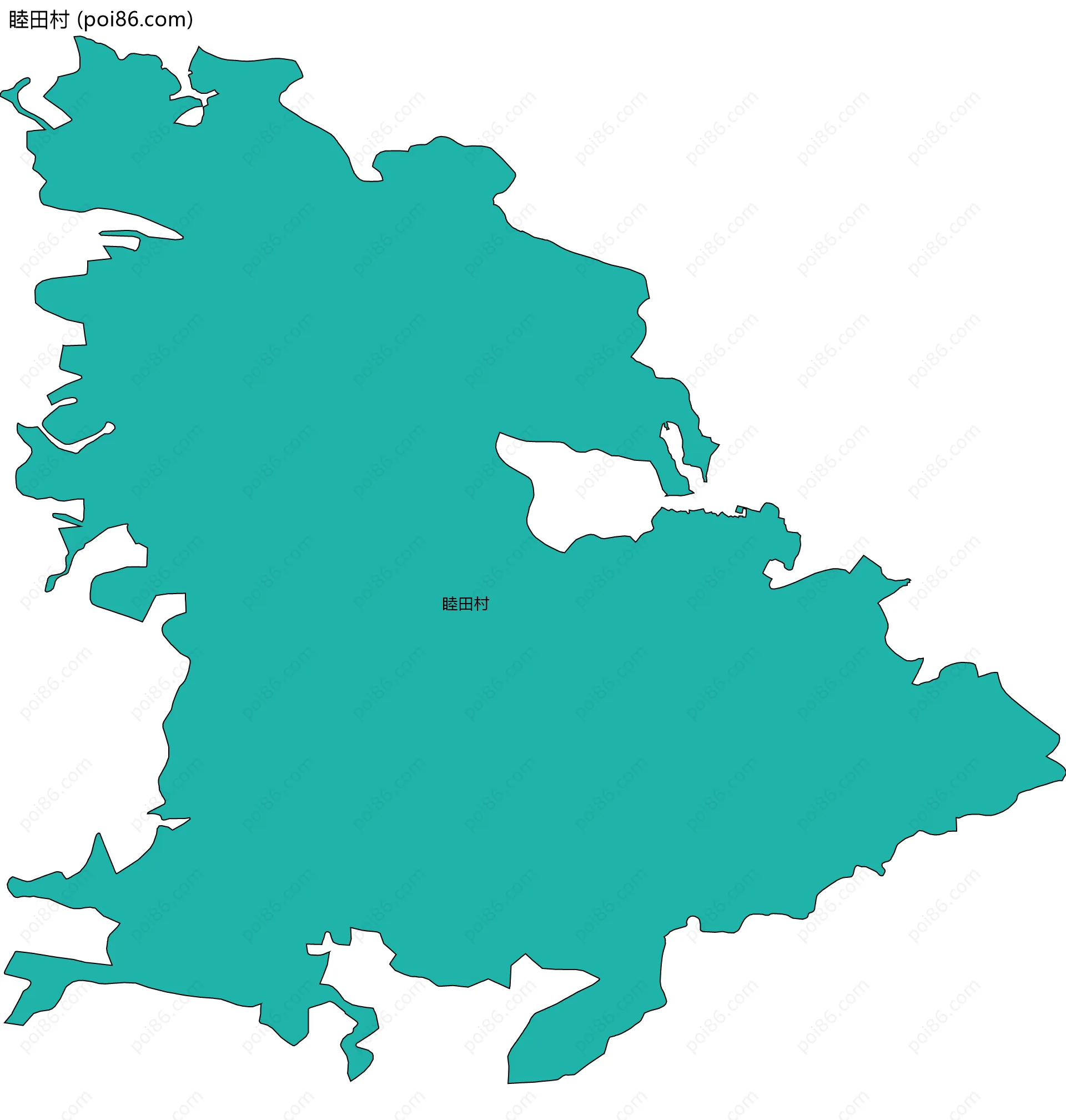 睦田村边界地图