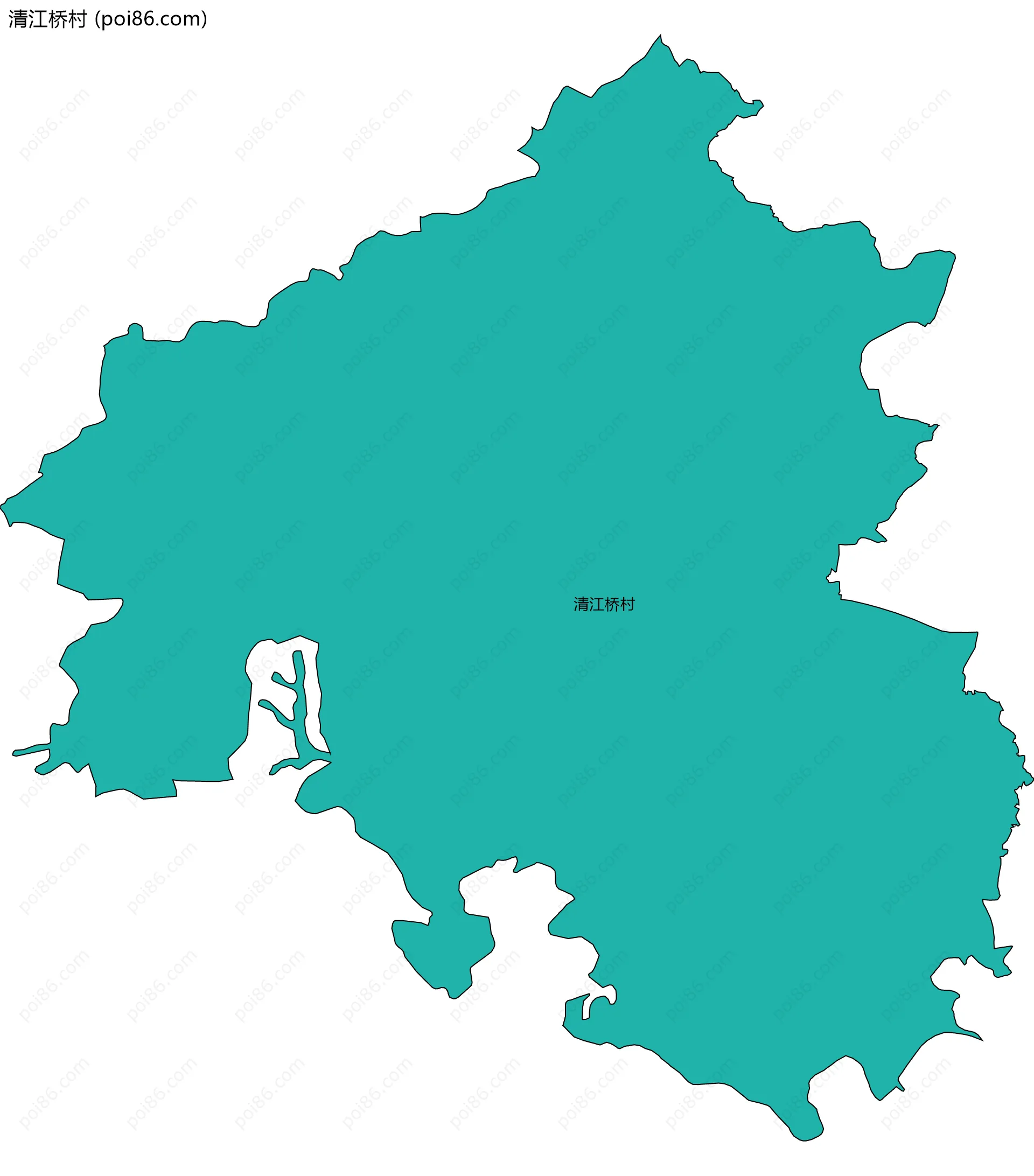 清江桥村边界地图