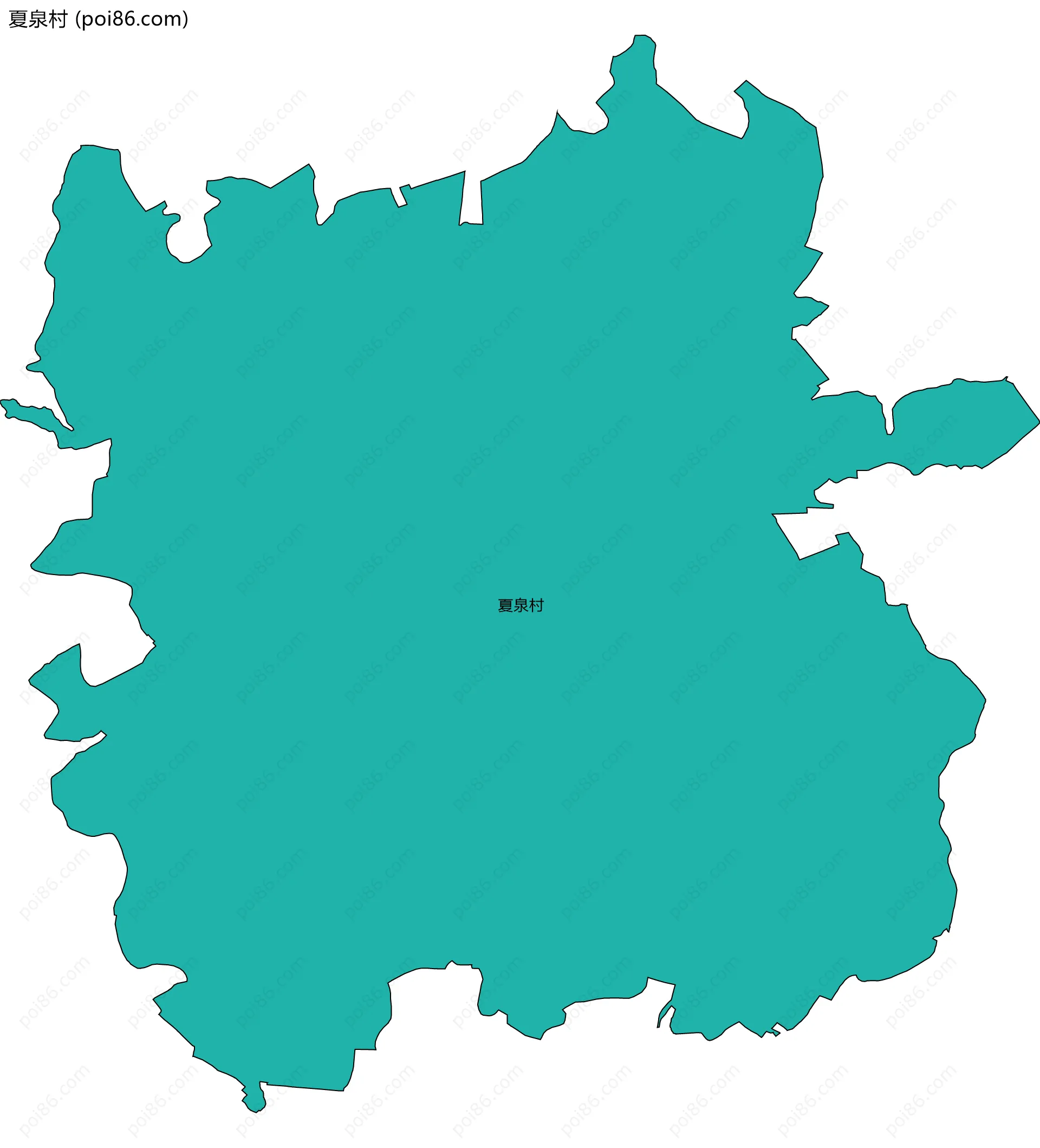 夏泉村边界地图