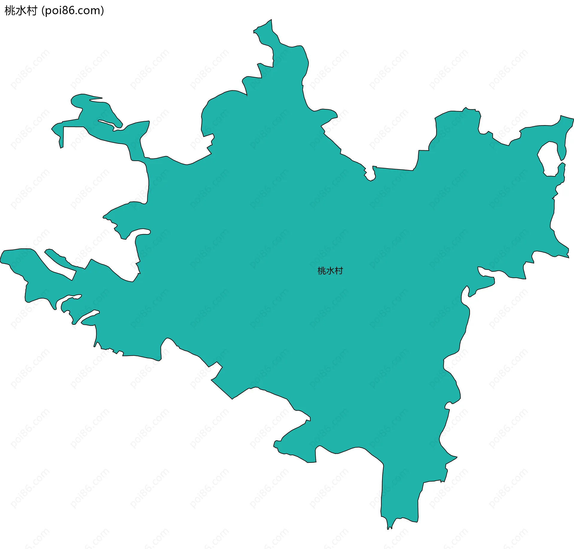 桃水村边界地图