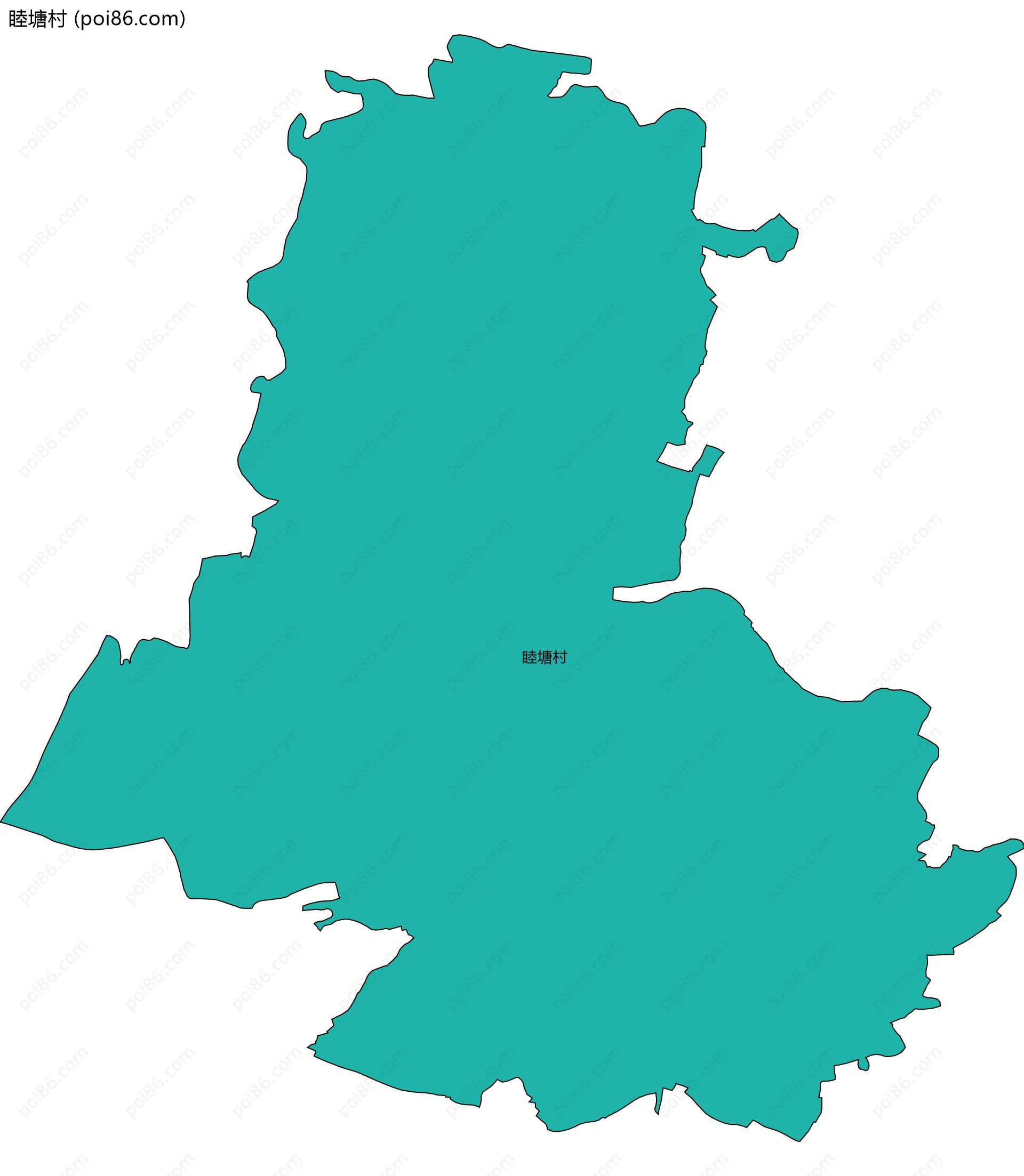 睦塘村边界地图