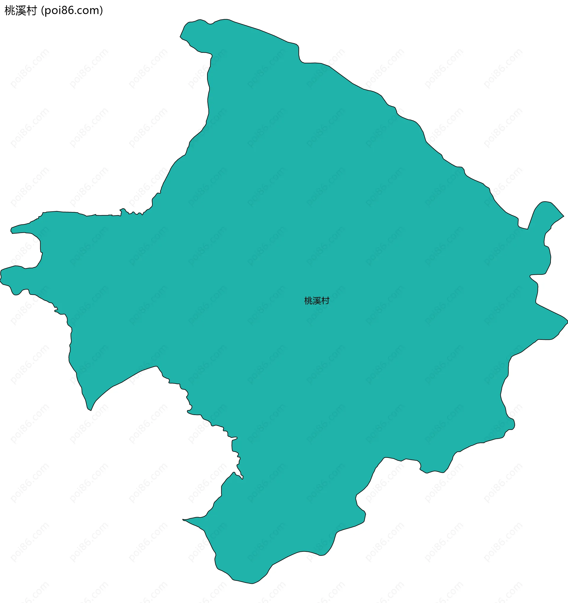 桃溪村边界地图