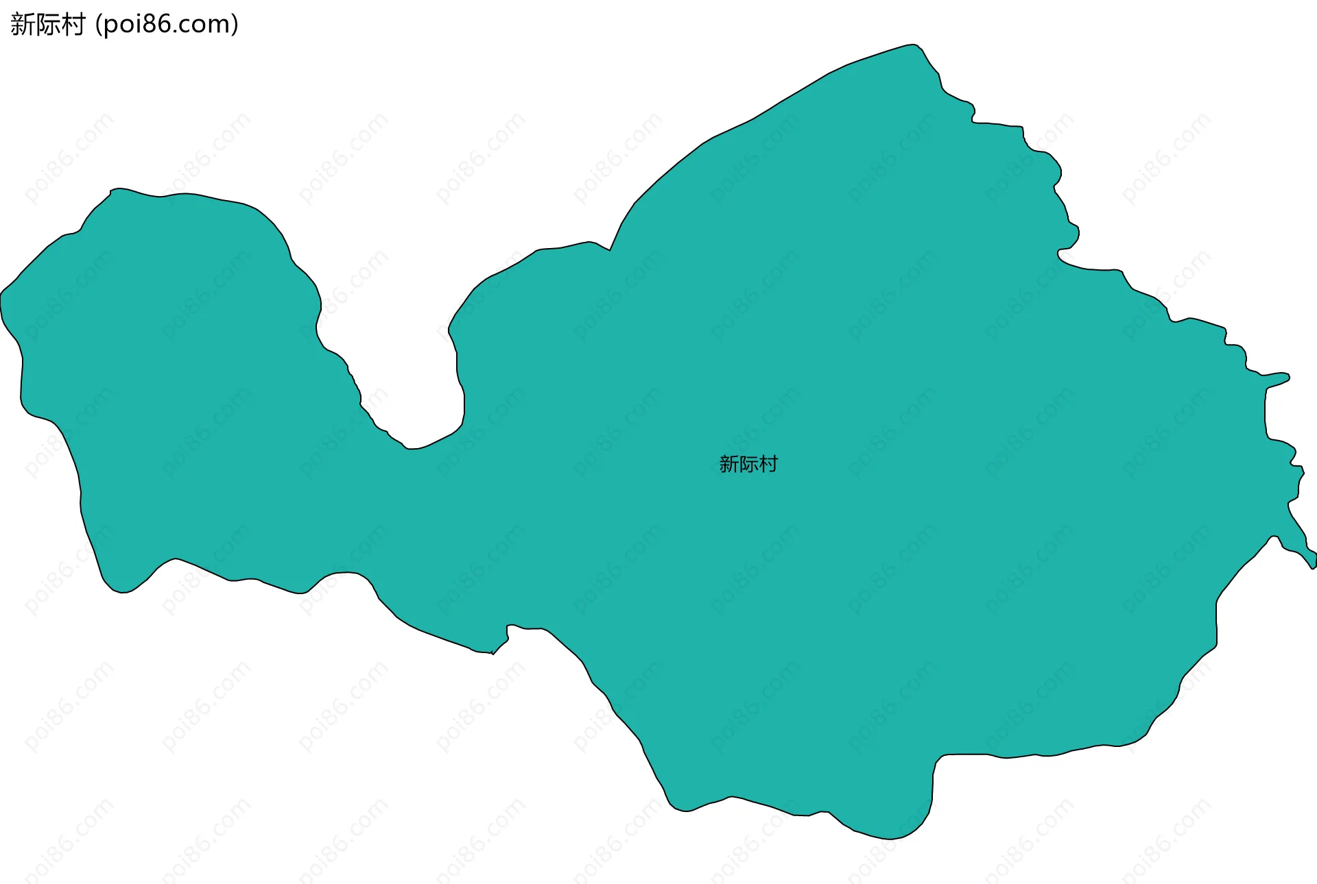 新际村边界地图
