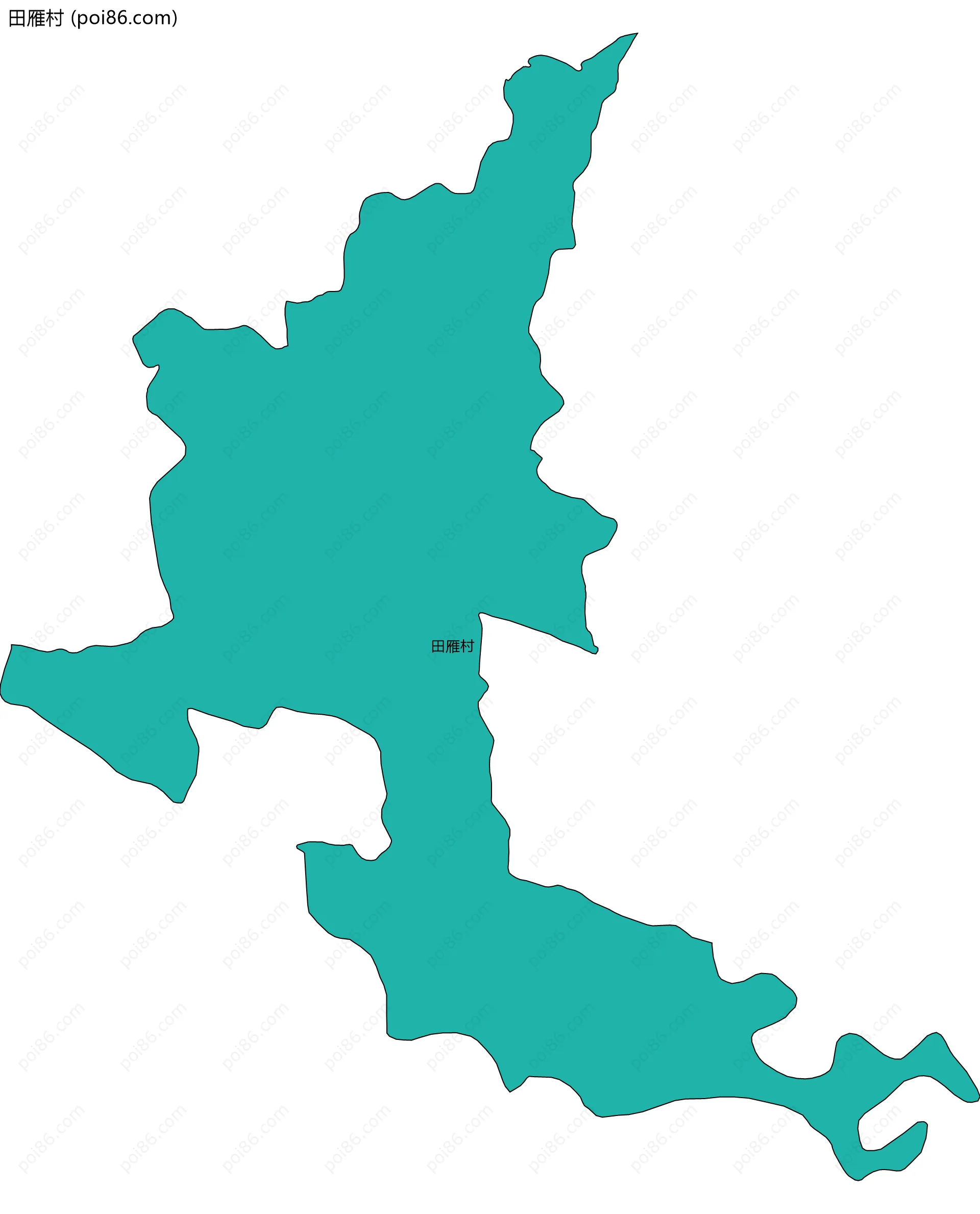 田雁村边界地图