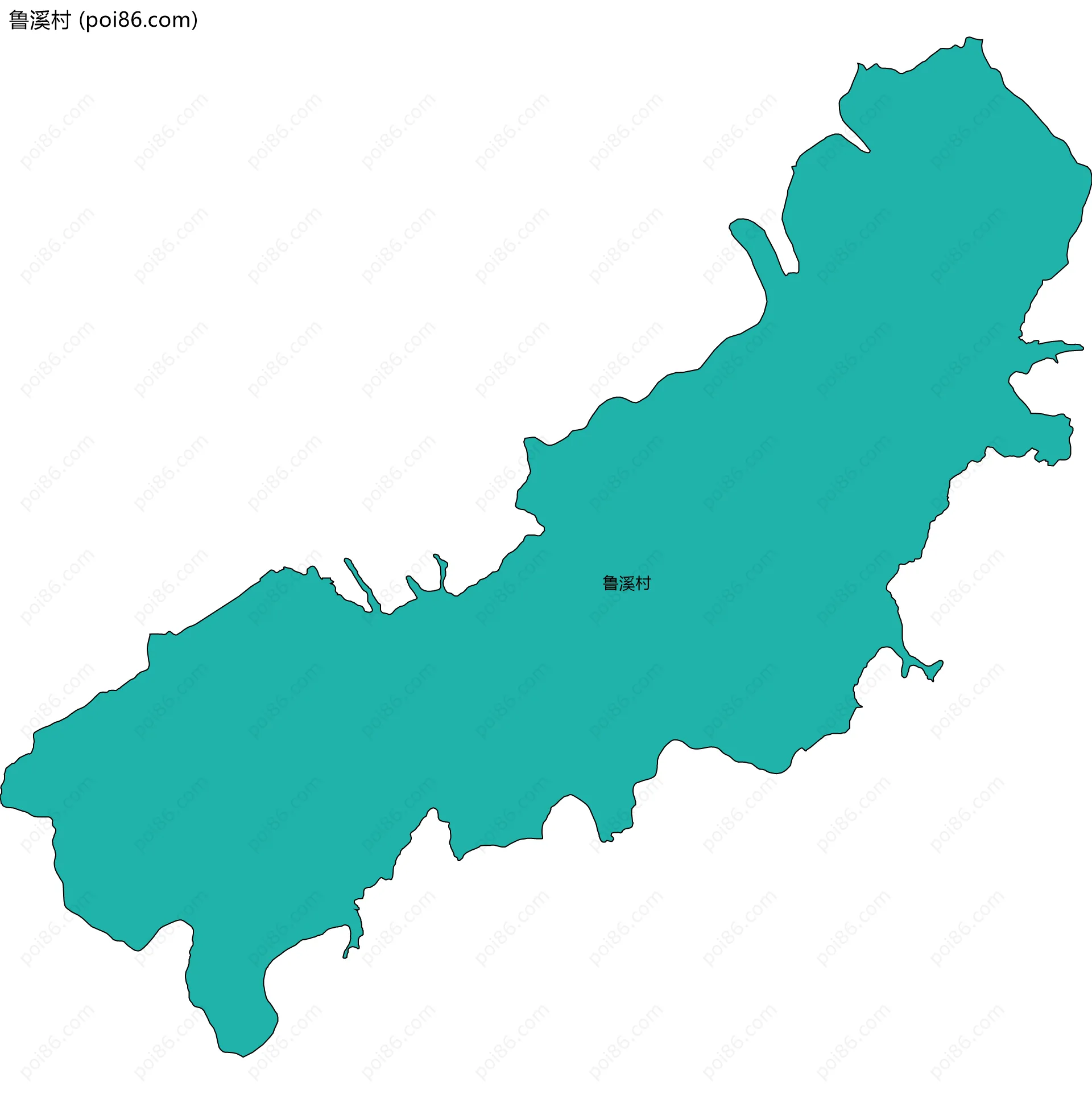 鲁溪村边界地图