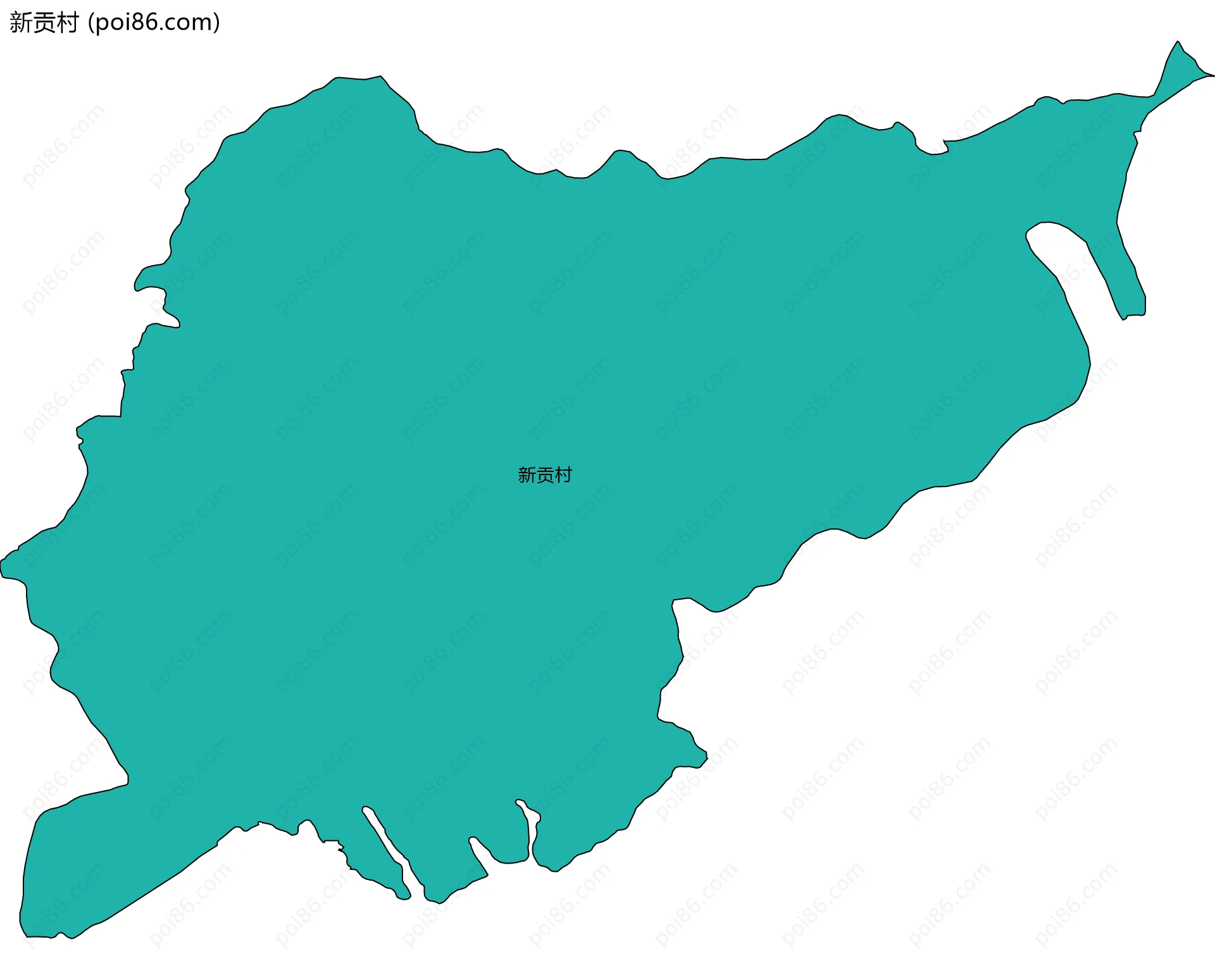 新贡村边界地图