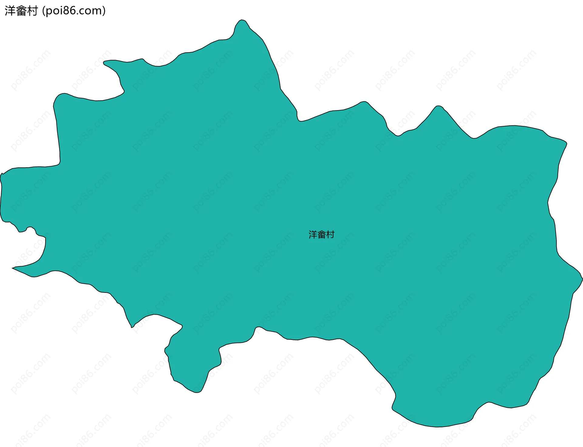 洋畲村边界地图