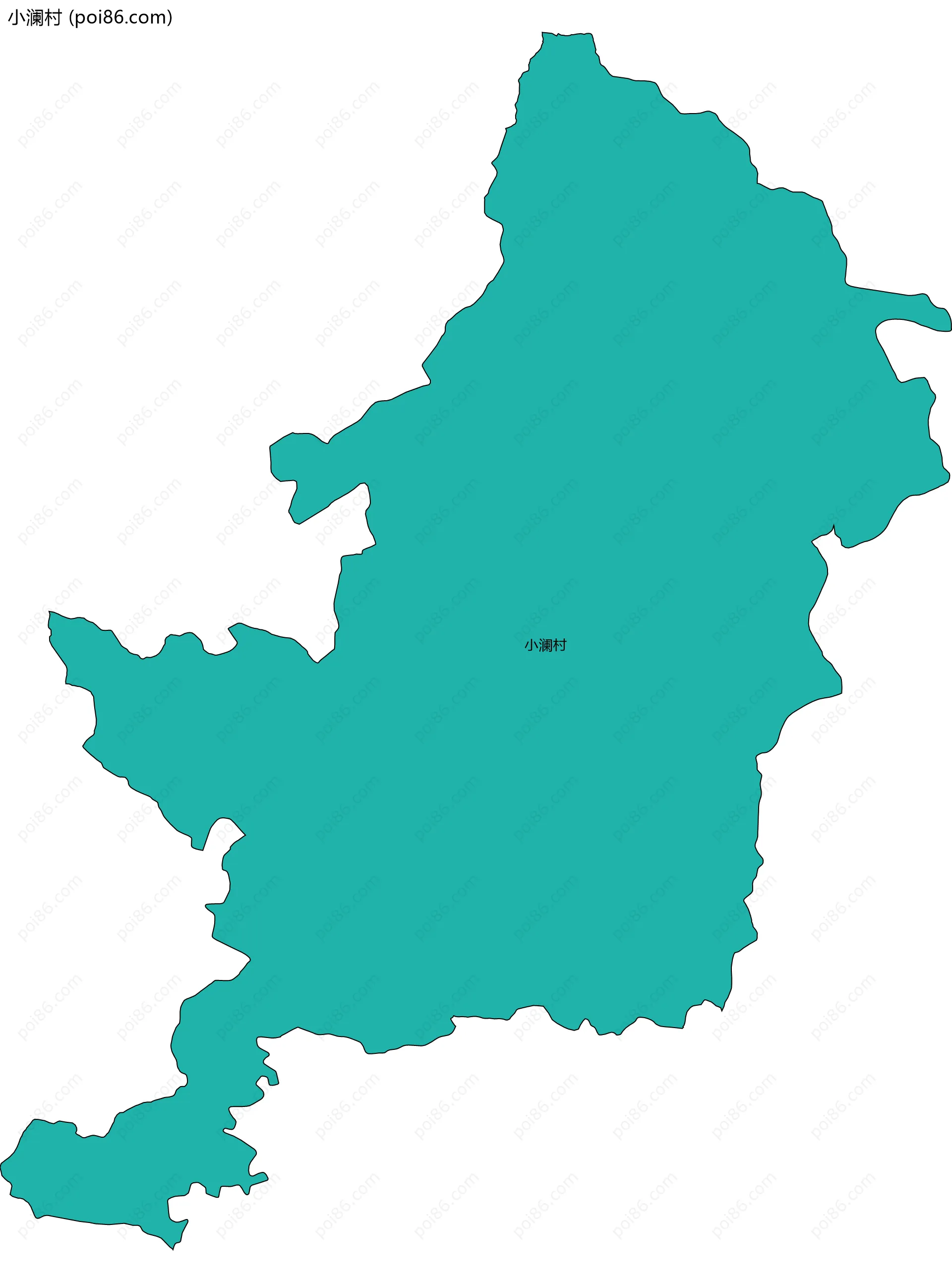 小澜村边界地图