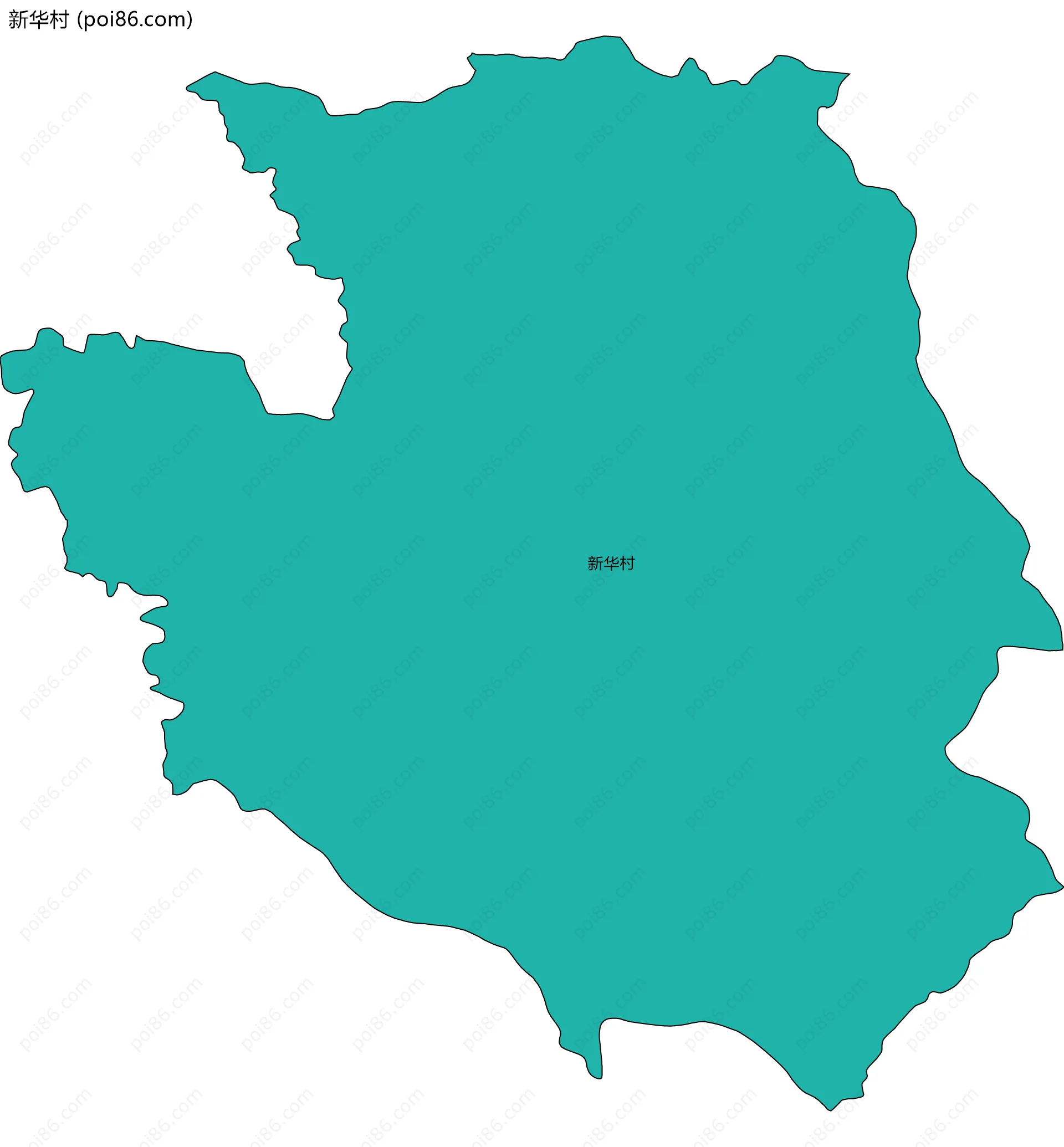 新华村边界地图