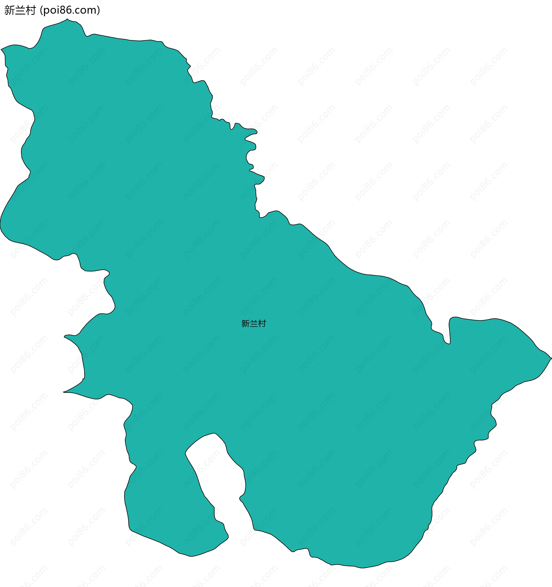 新兰村边界地图