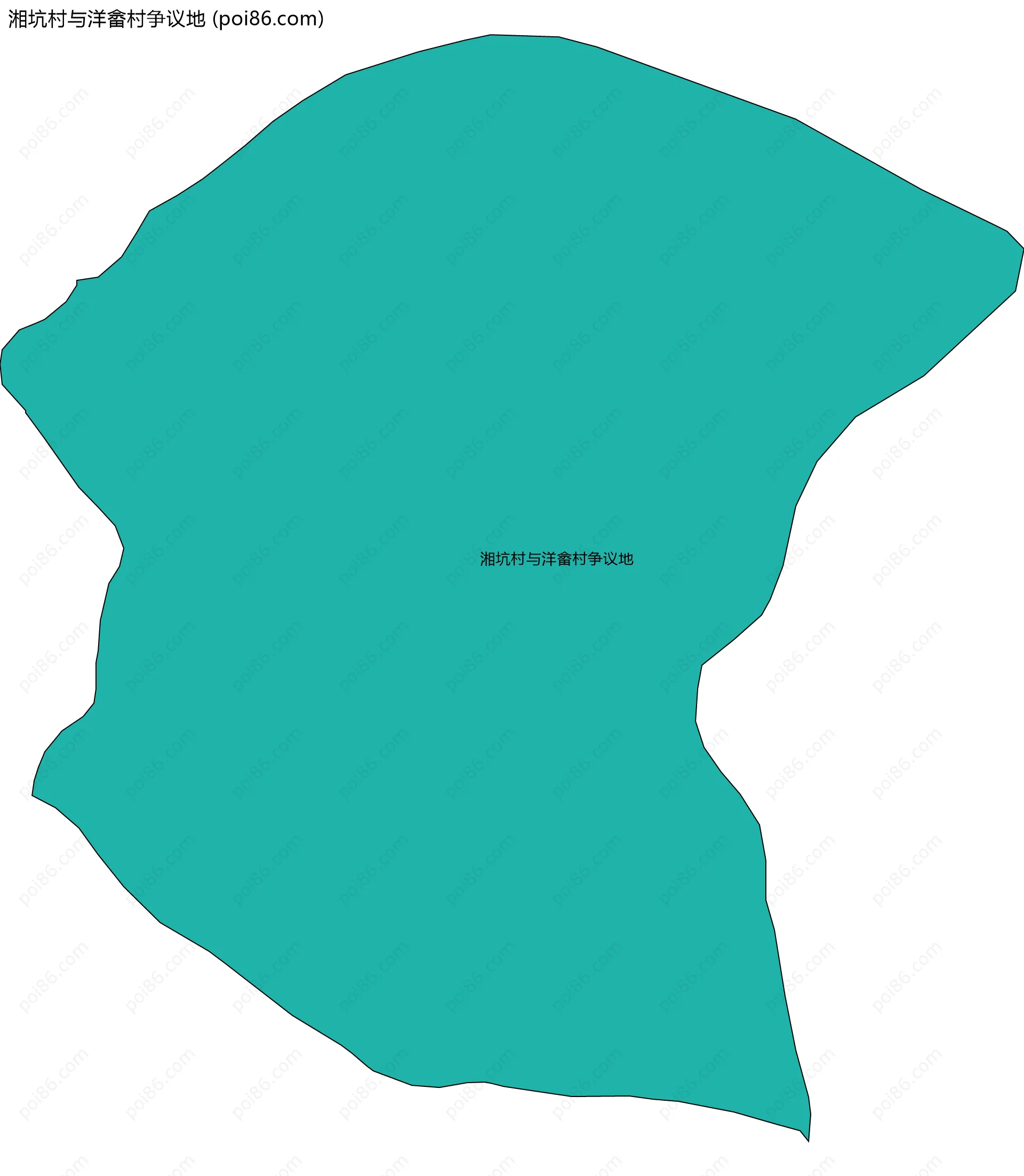 湘坑村与洋畲村争议地边界地图