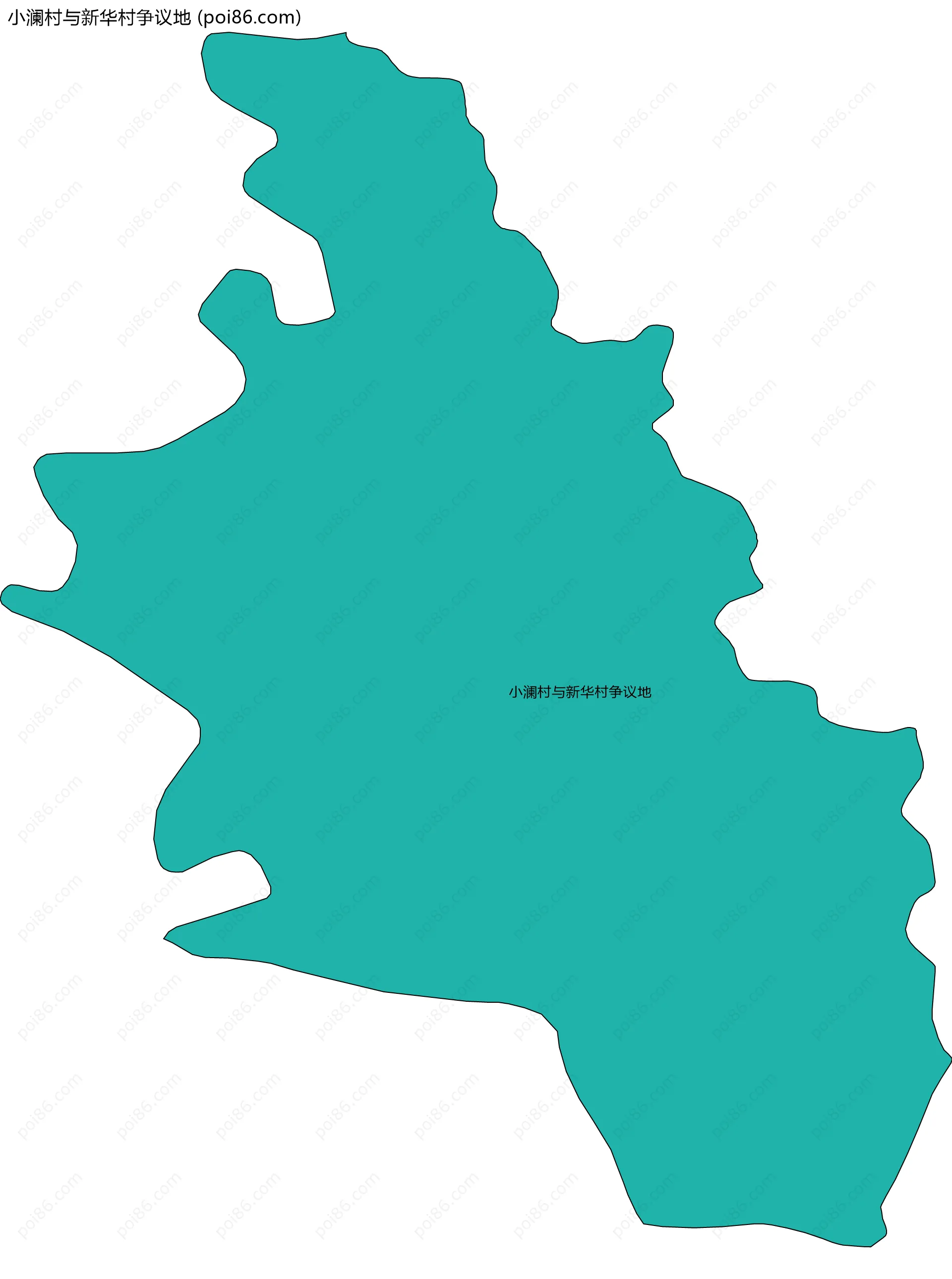 小澜村与新华村争议地边界地图