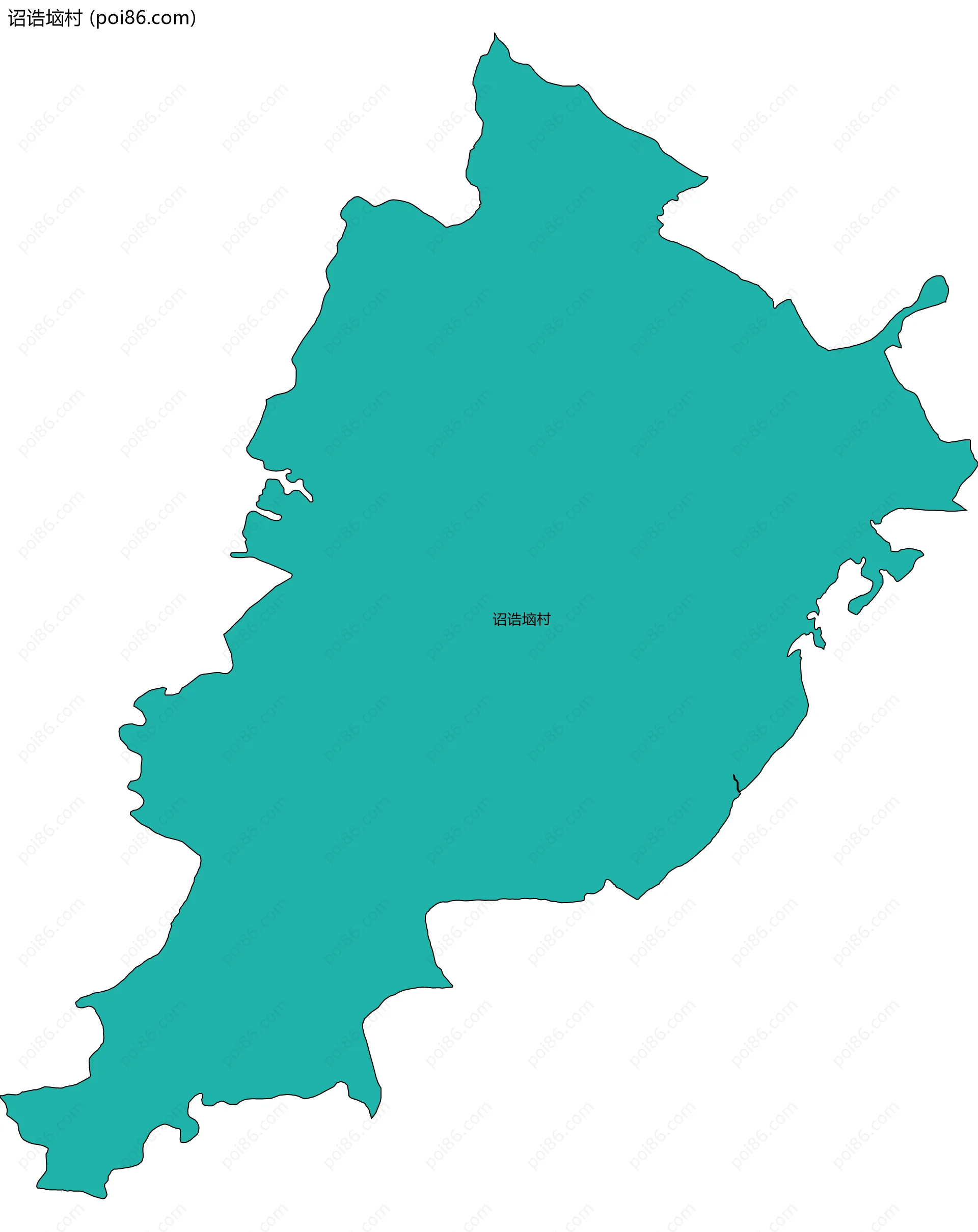 诏诰垴村边界地图