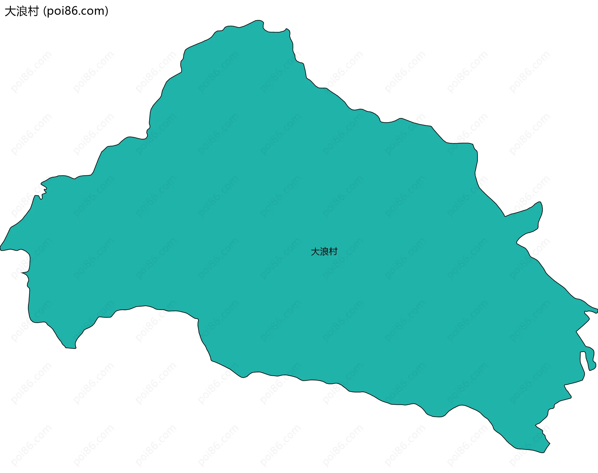 大浪村边界地图
