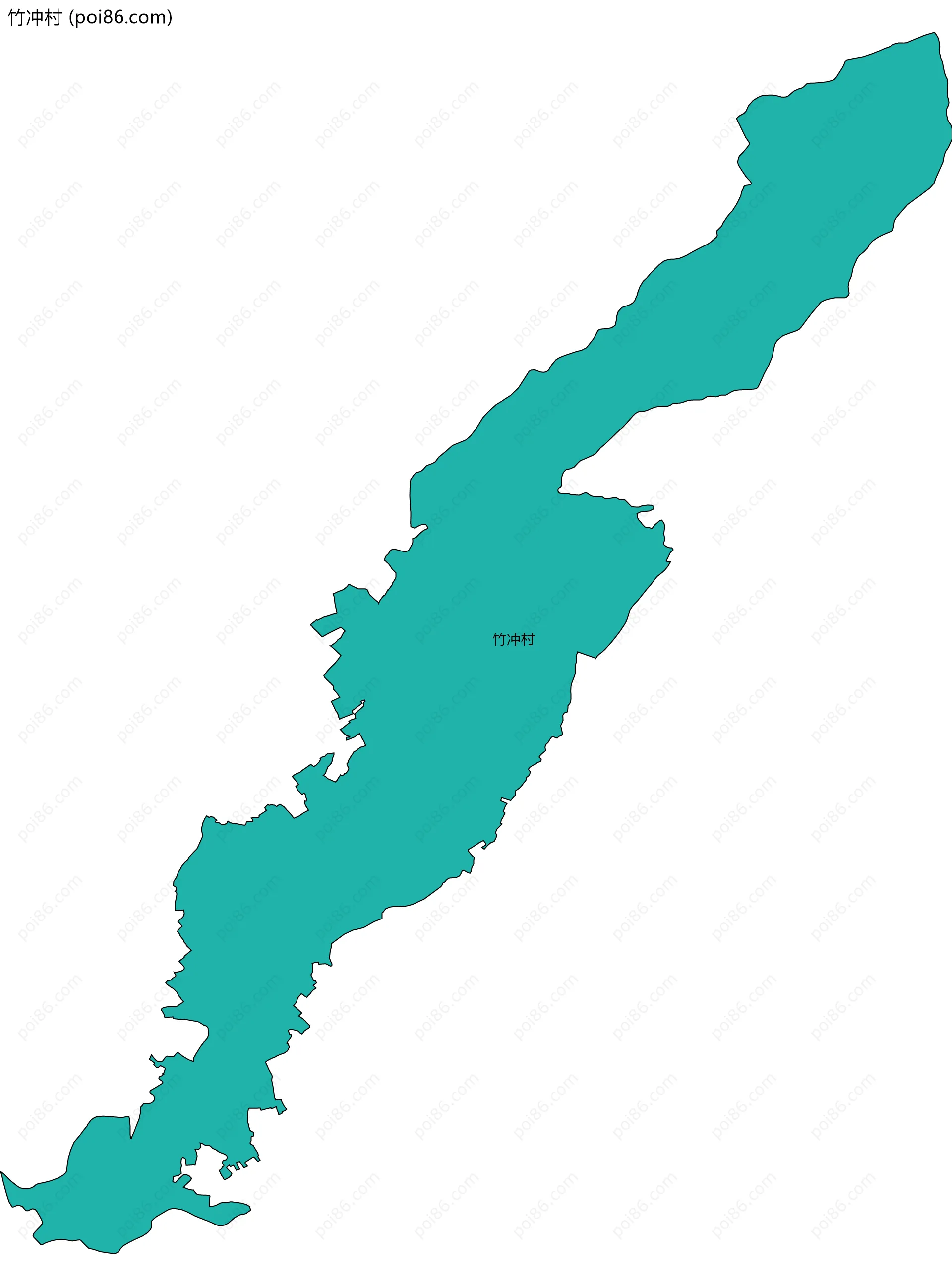 竹冲村边界地图