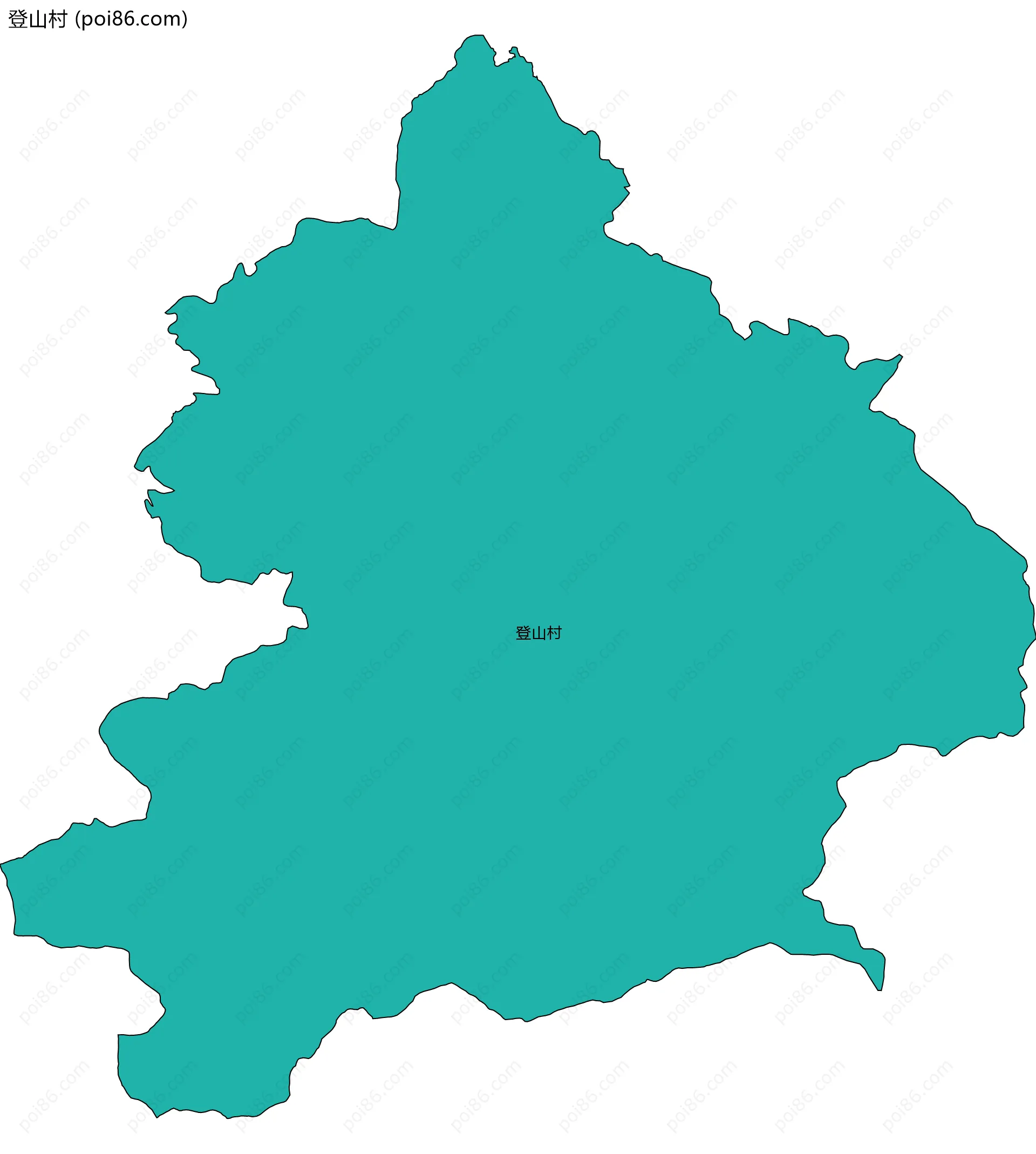 登山村边界地图
