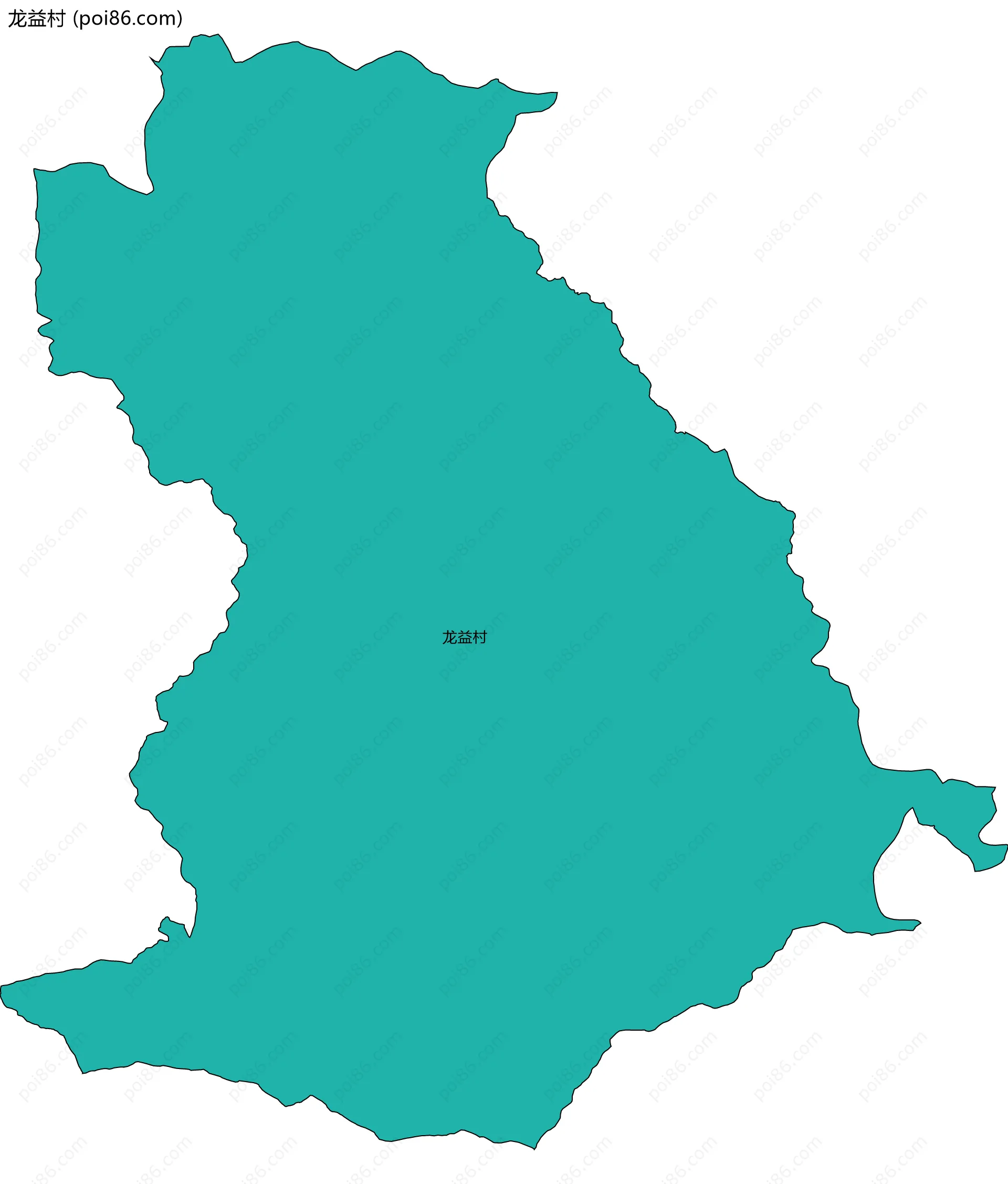 龙益村边界地图