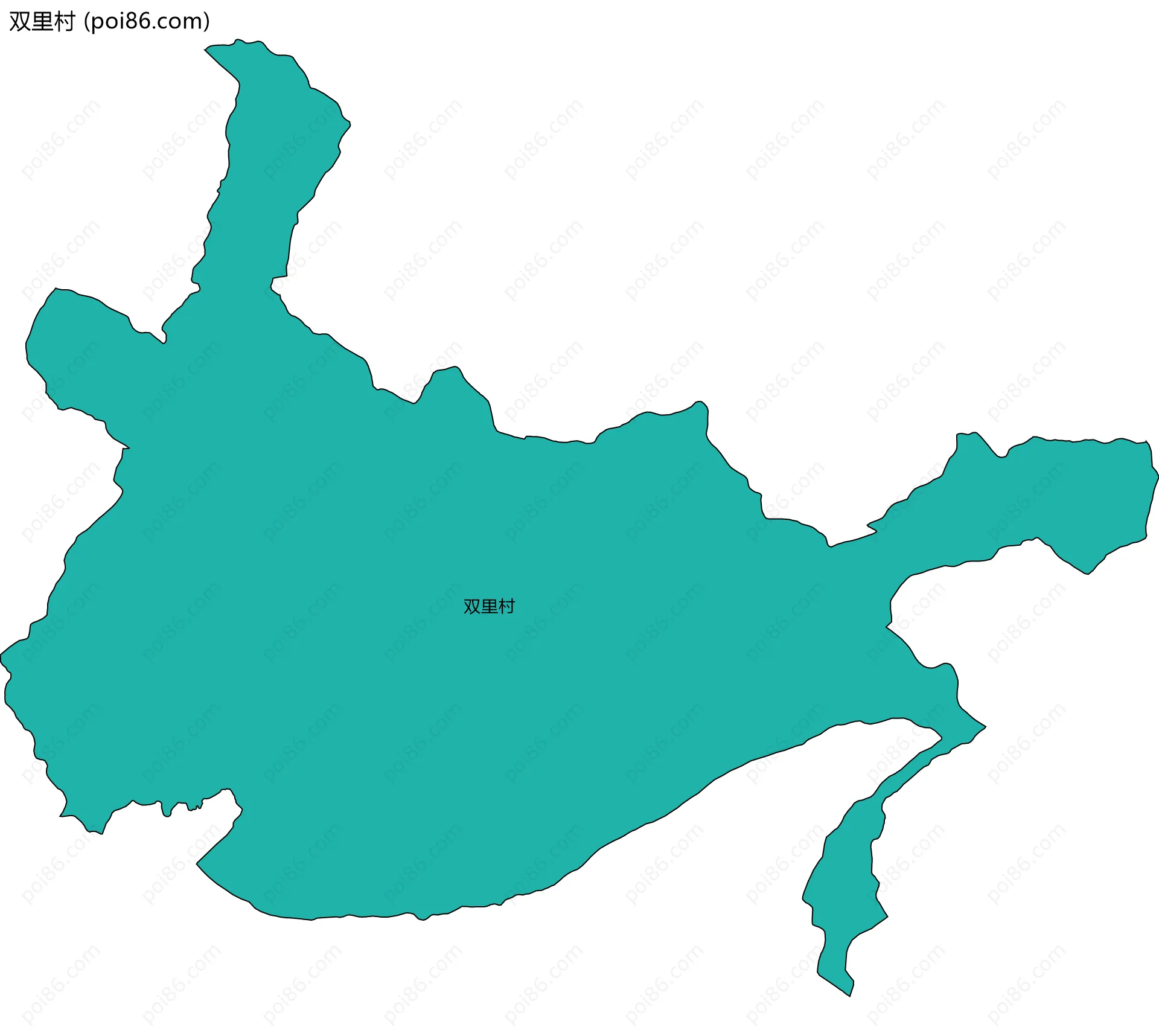 双里村边界地图