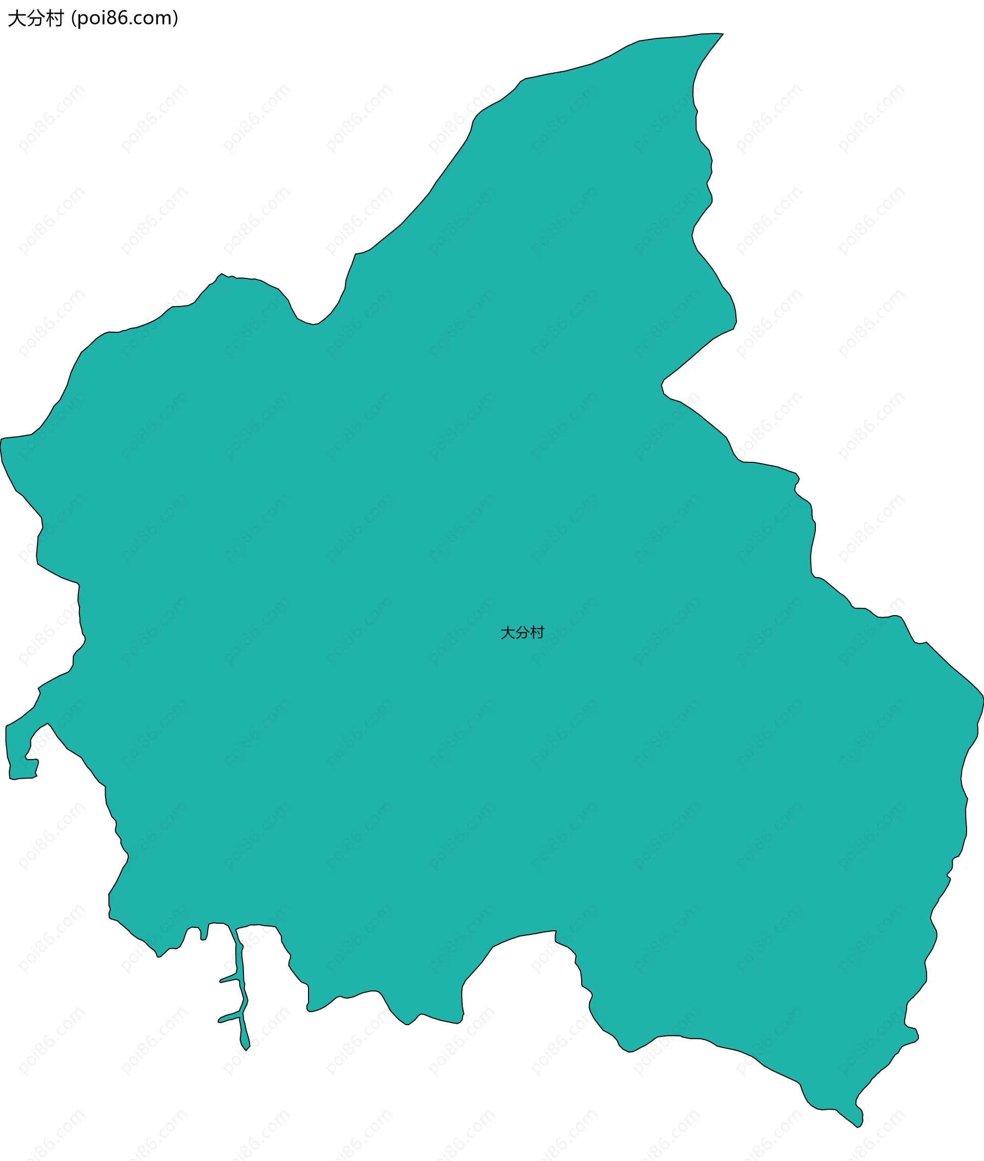 大分村边界地图