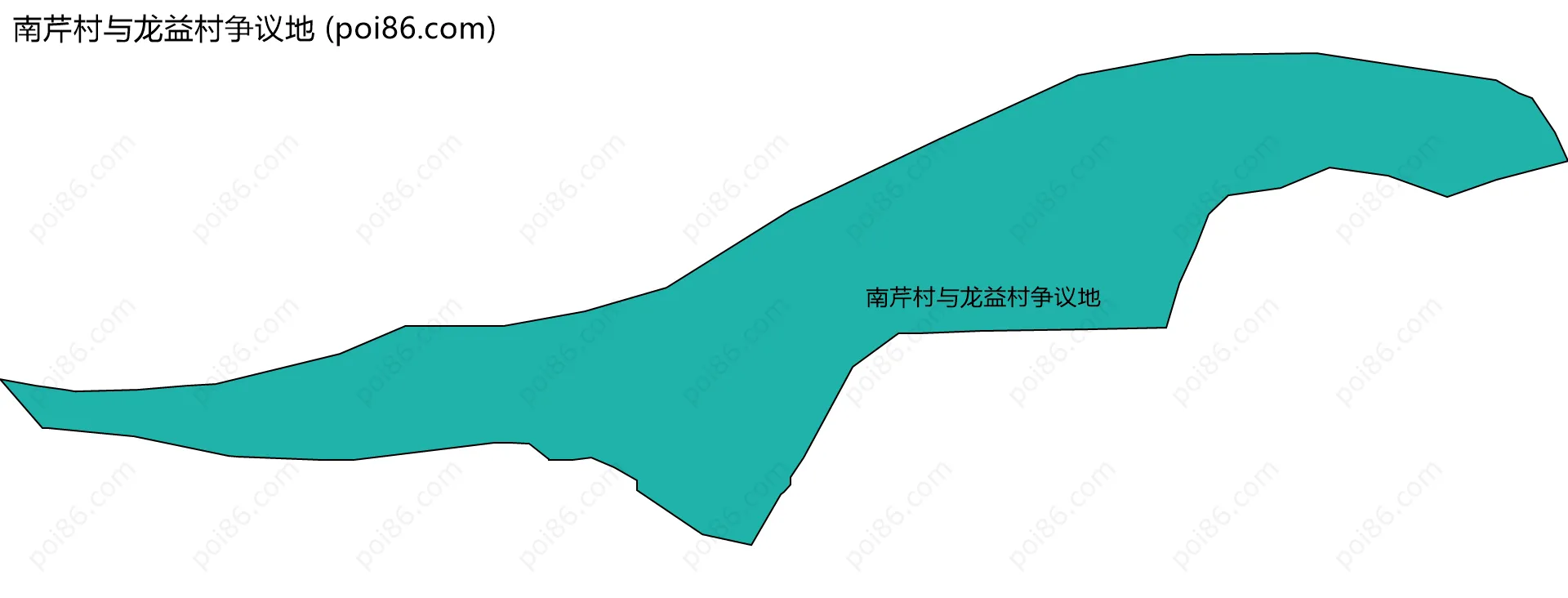 南芹村与龙益村争议地边界地图