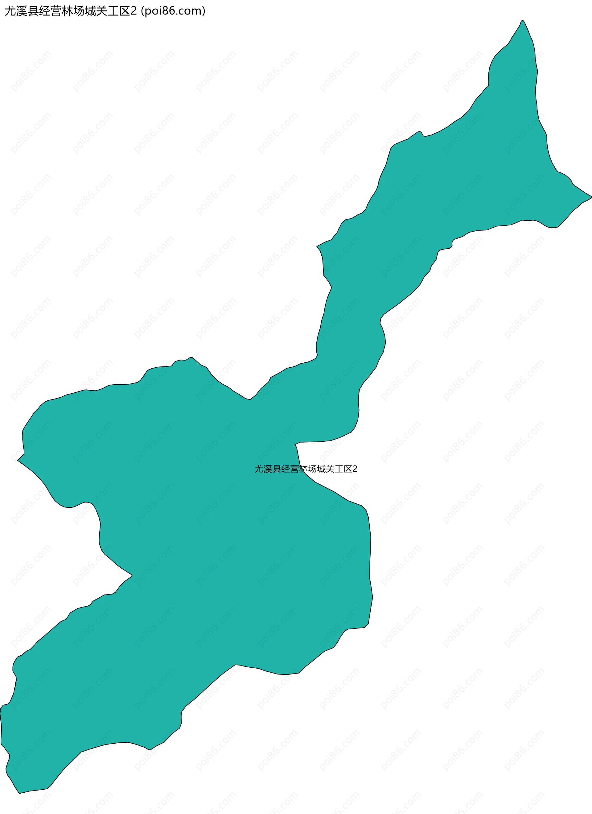 尤溪县经营林场城关工区2边界地图