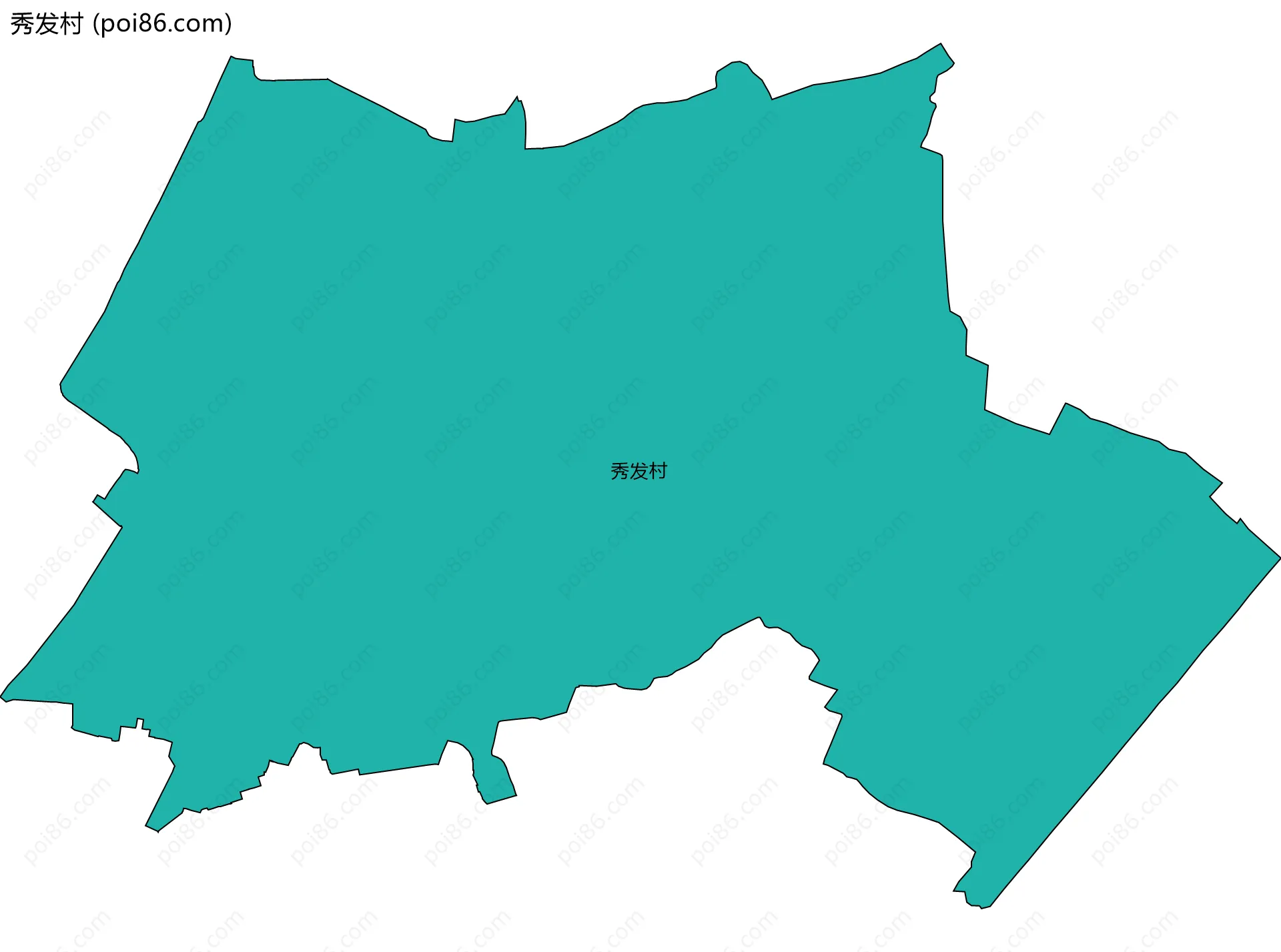 秀发村边界地图