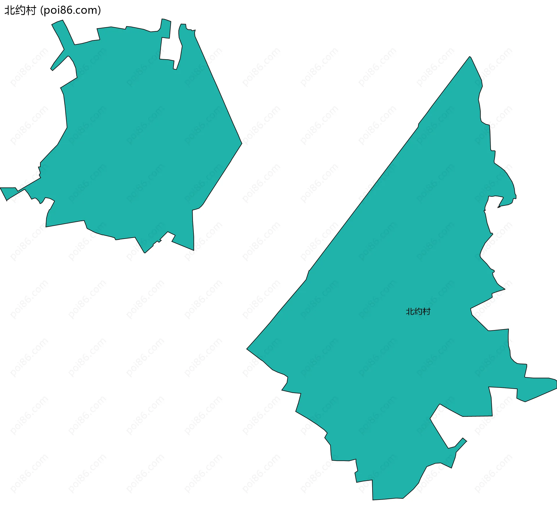 北约村边界地图