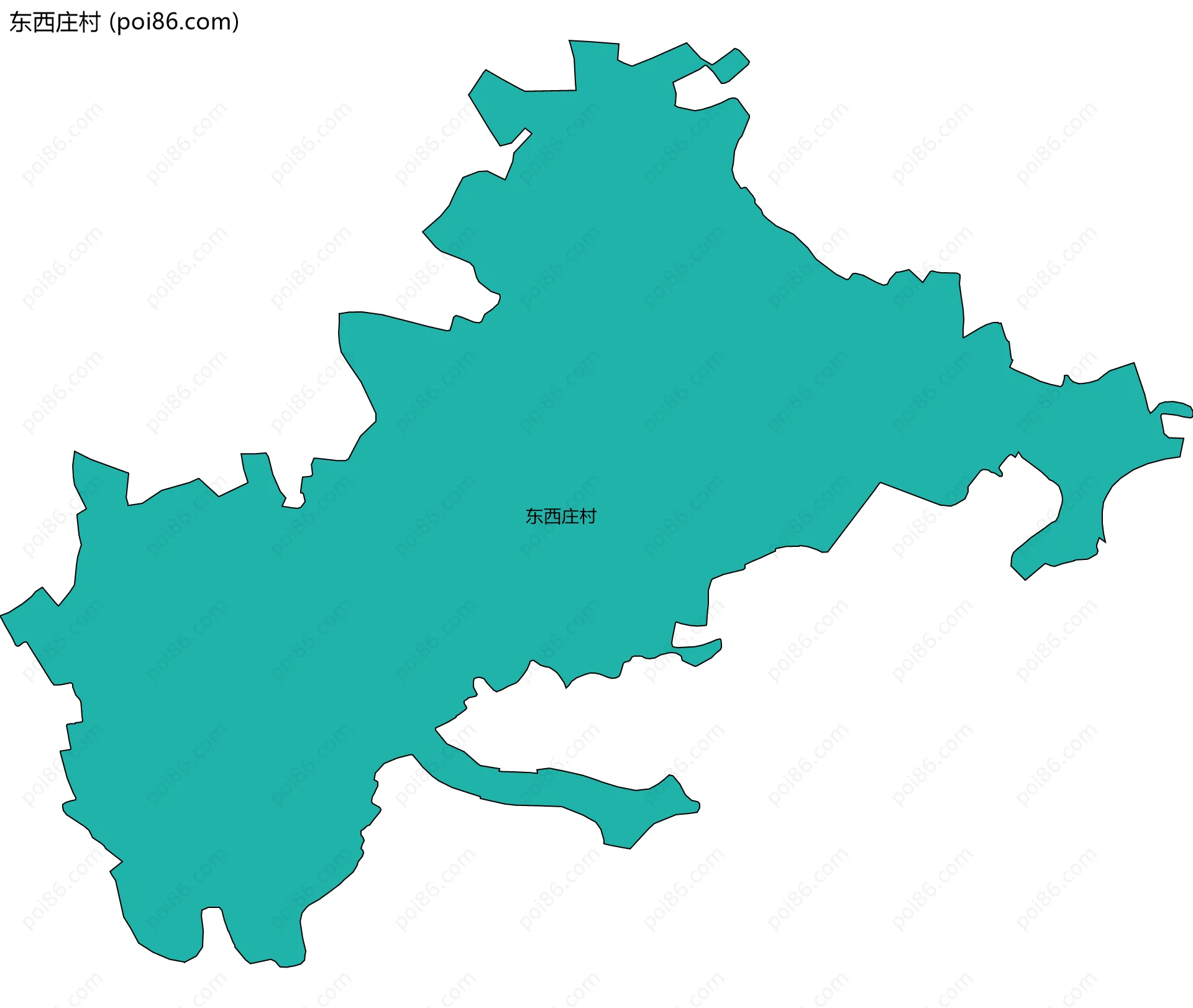 东西庄村边界地图