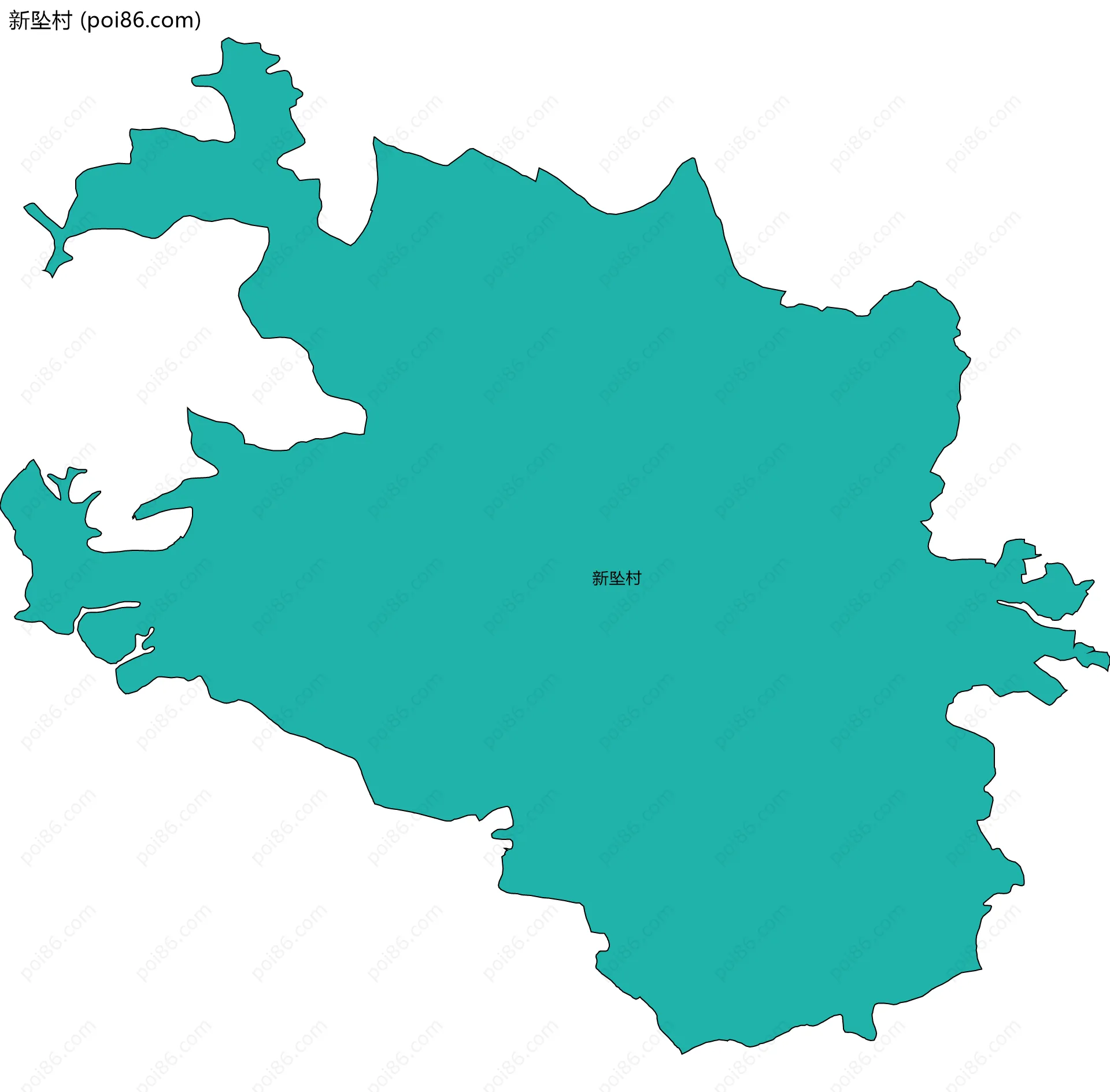 新坠村边界地图