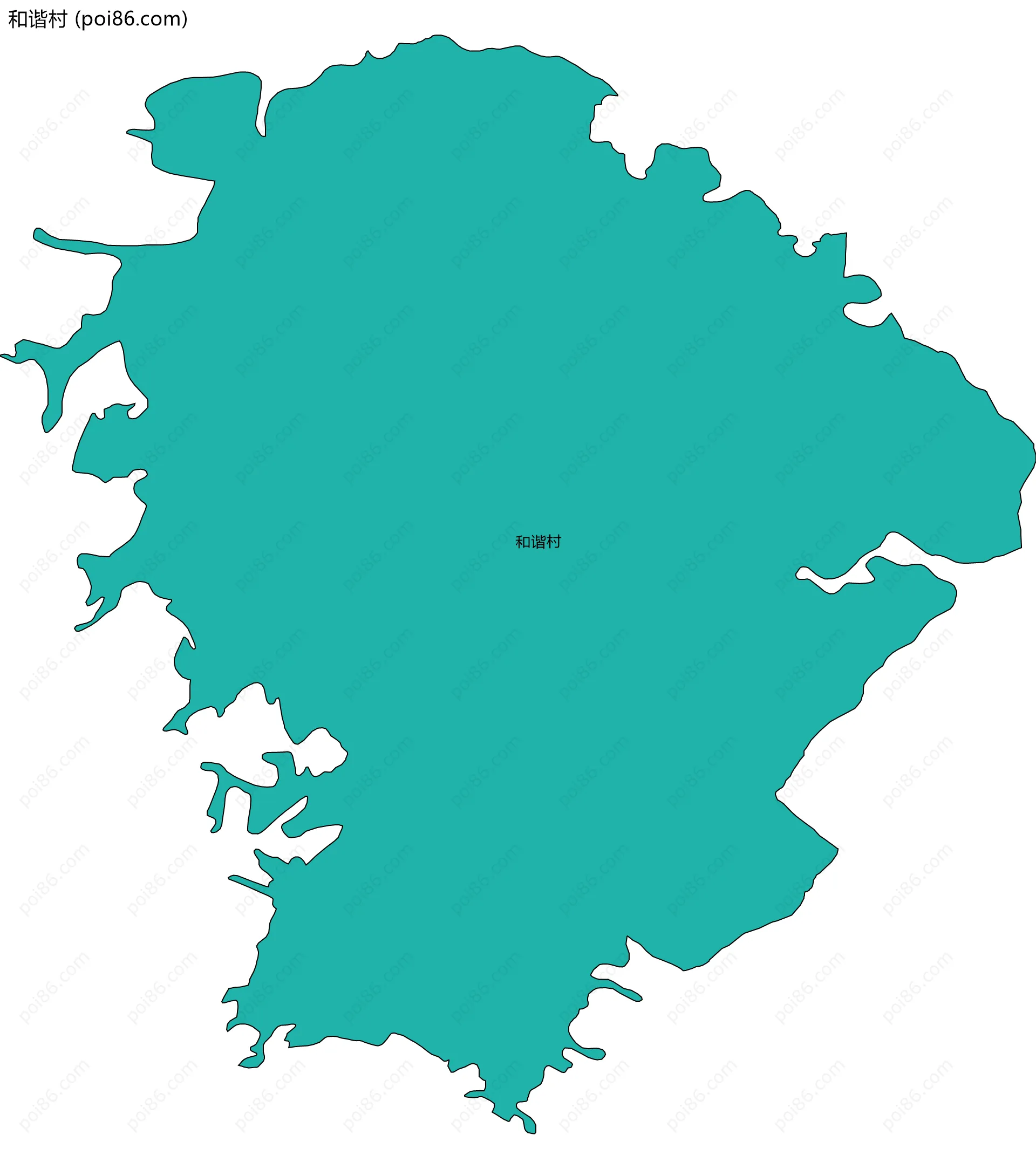 和谐村边界地图