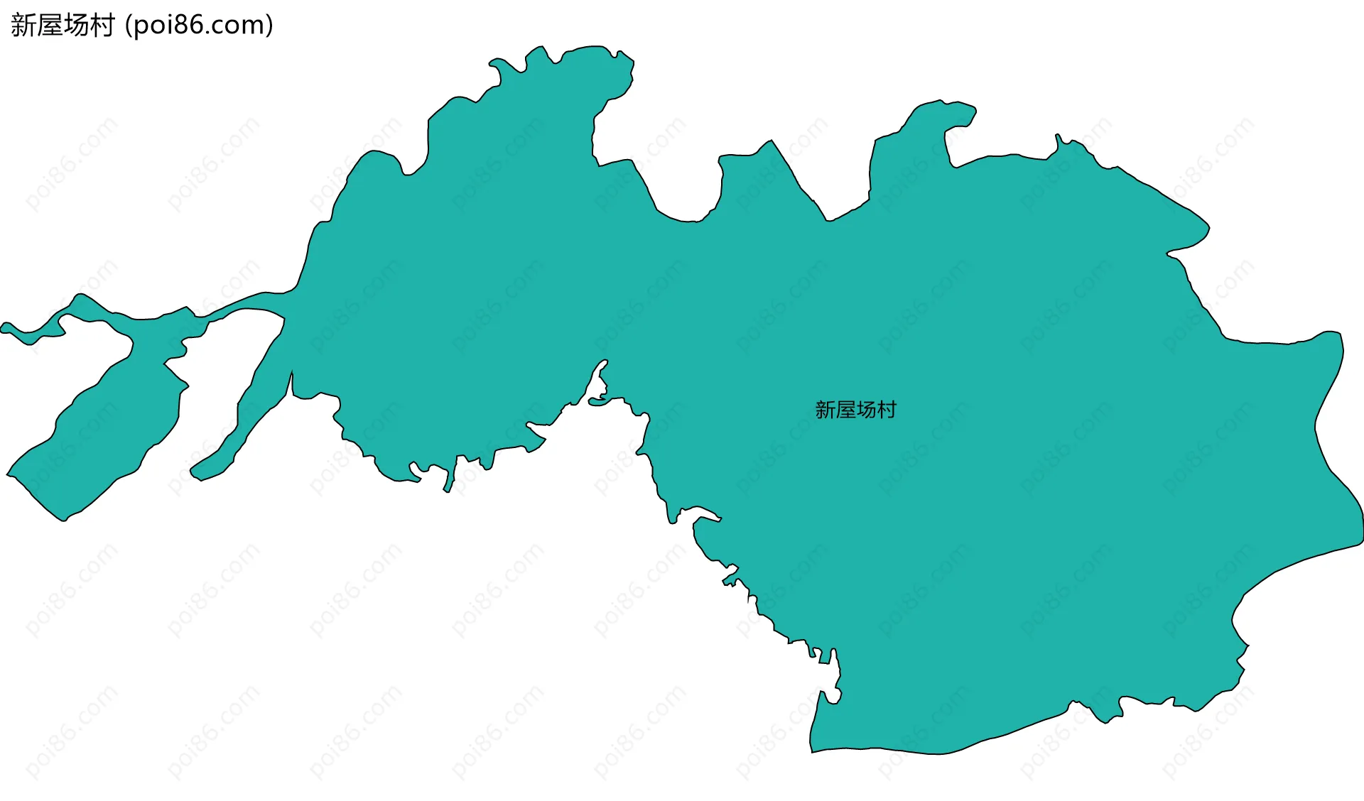 新屋场村边界地图
