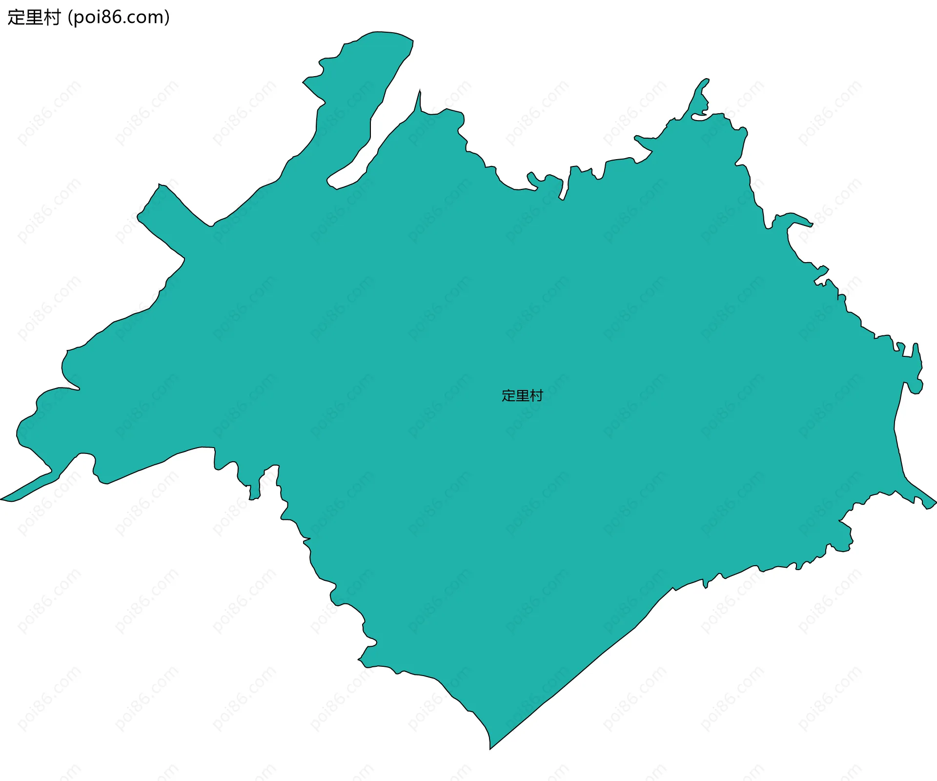 定里村边界地图