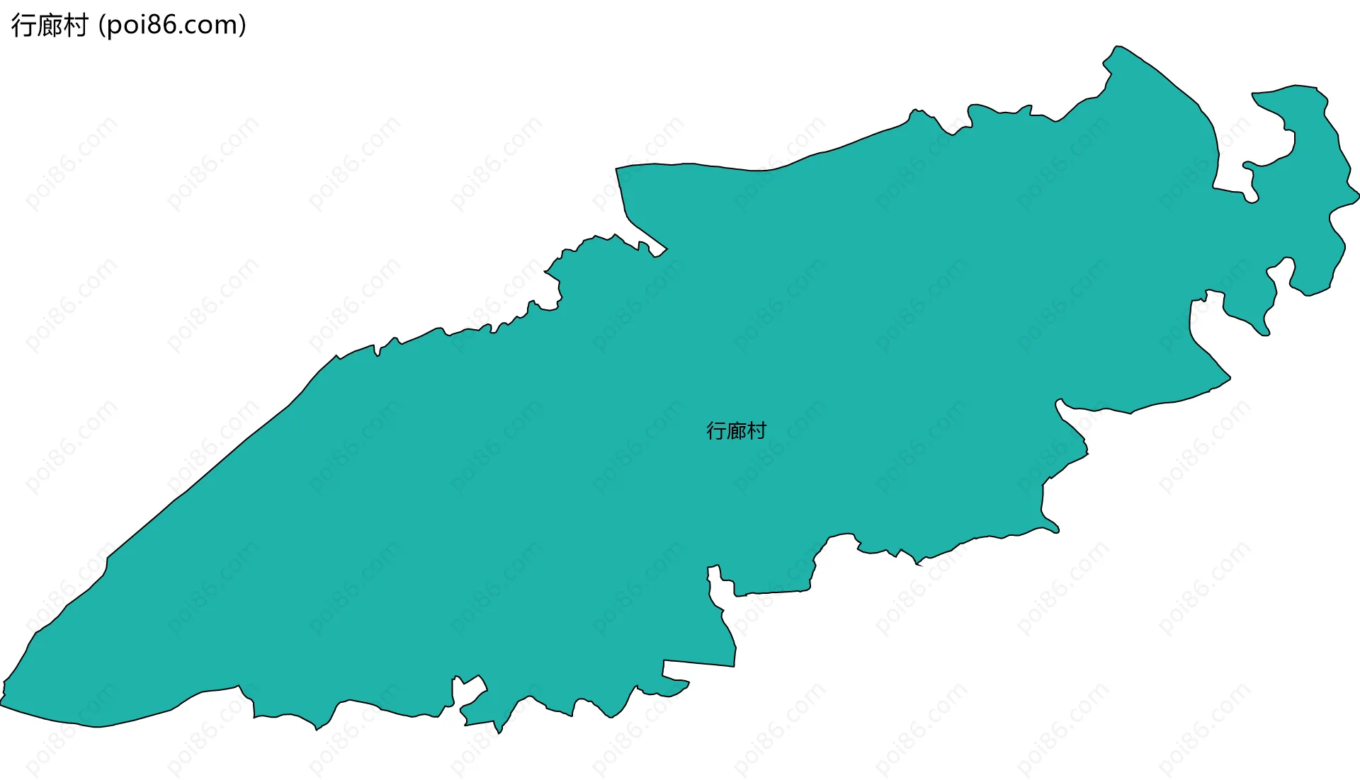 行廊村边界地图