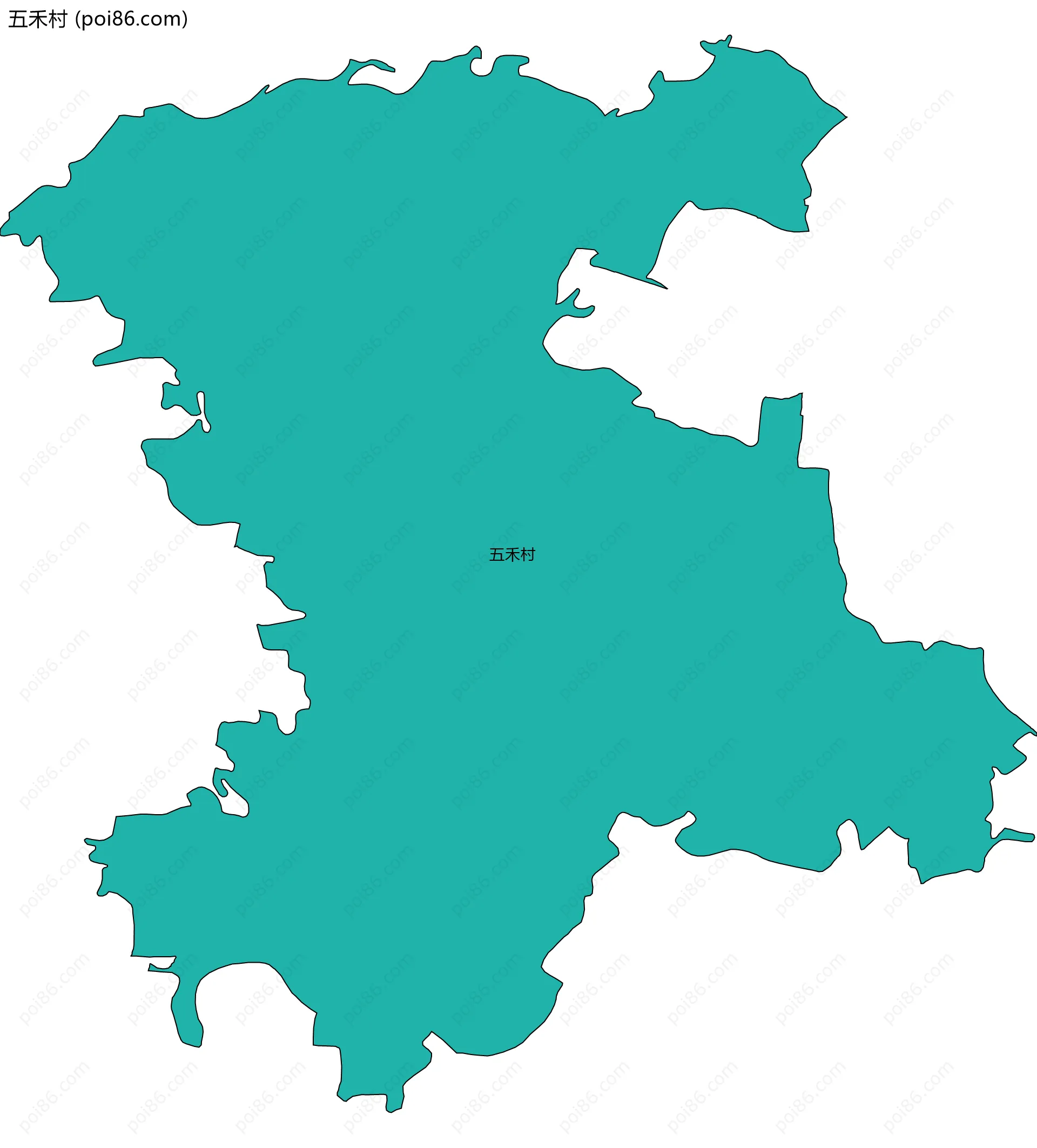 五禾村边界地图