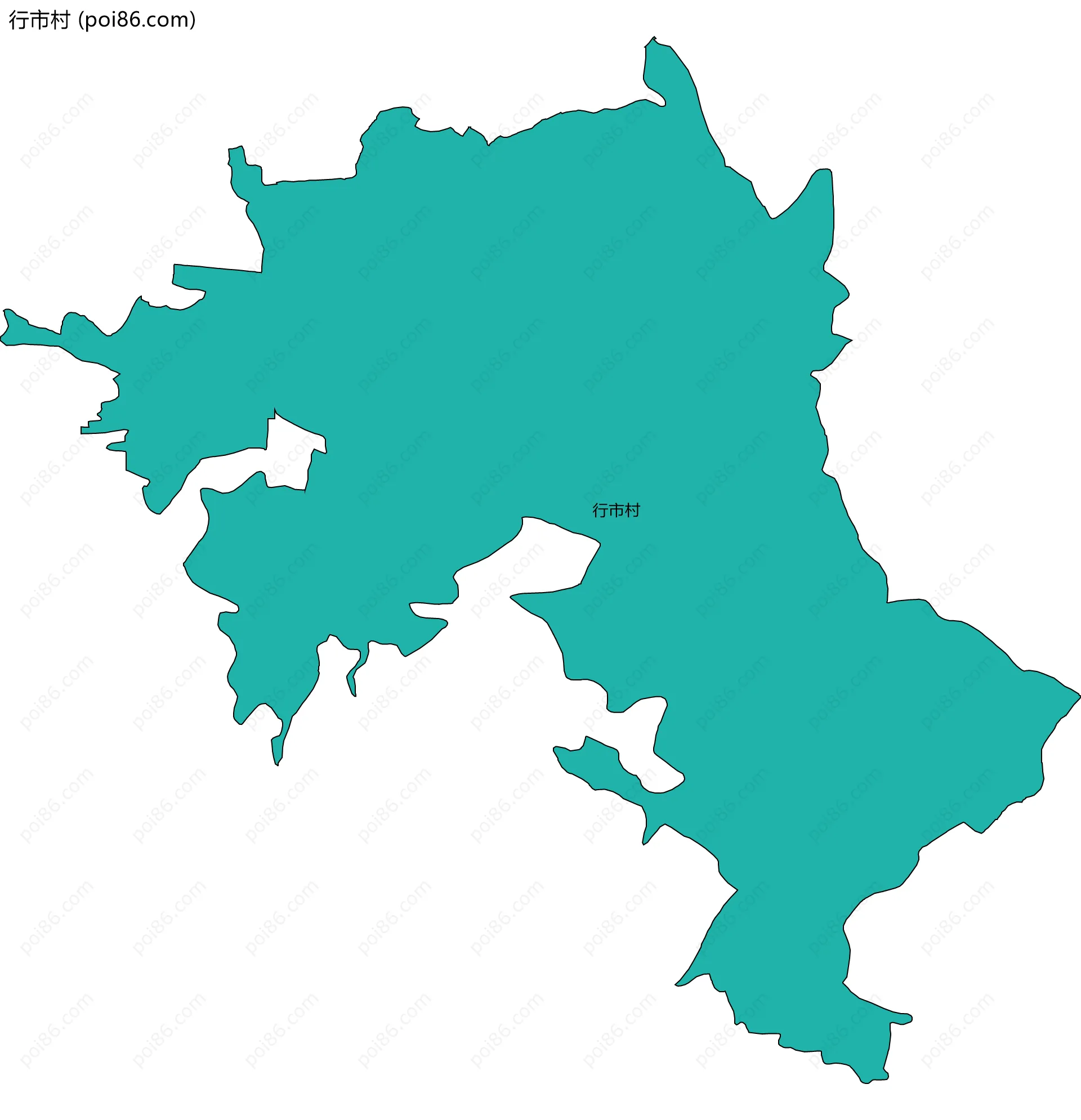 行市村边界地图