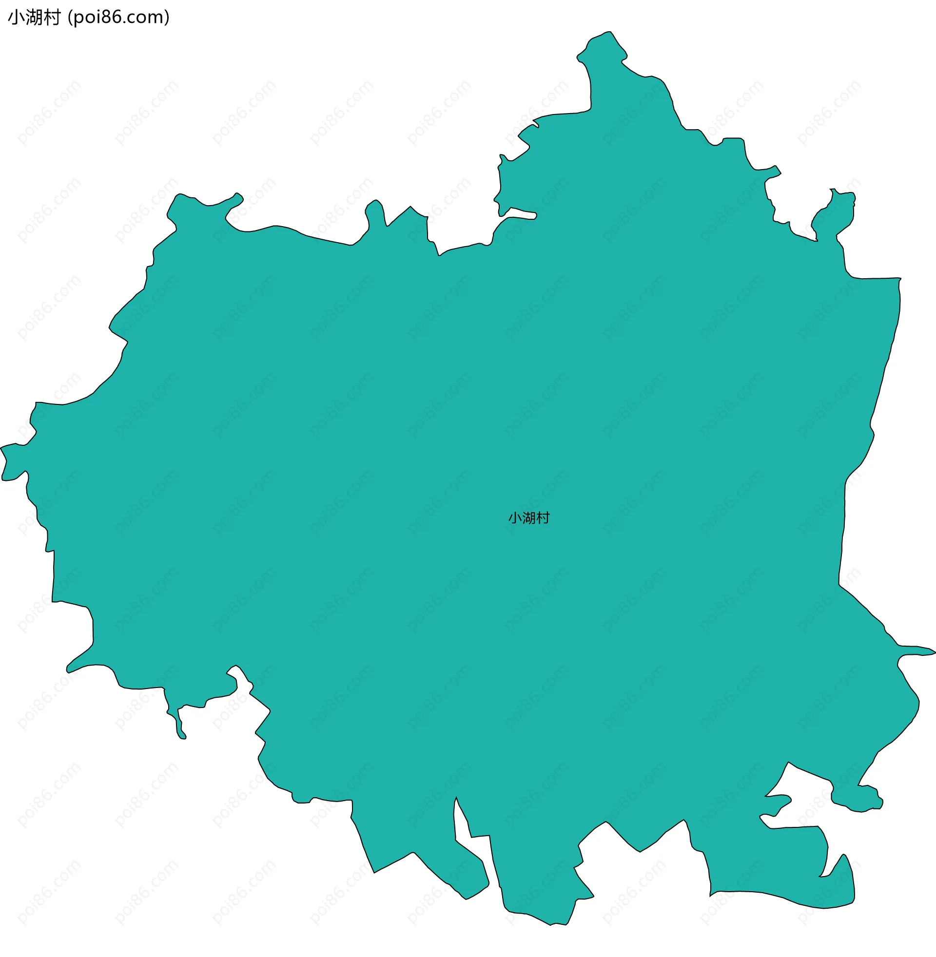 小湖村边界地图