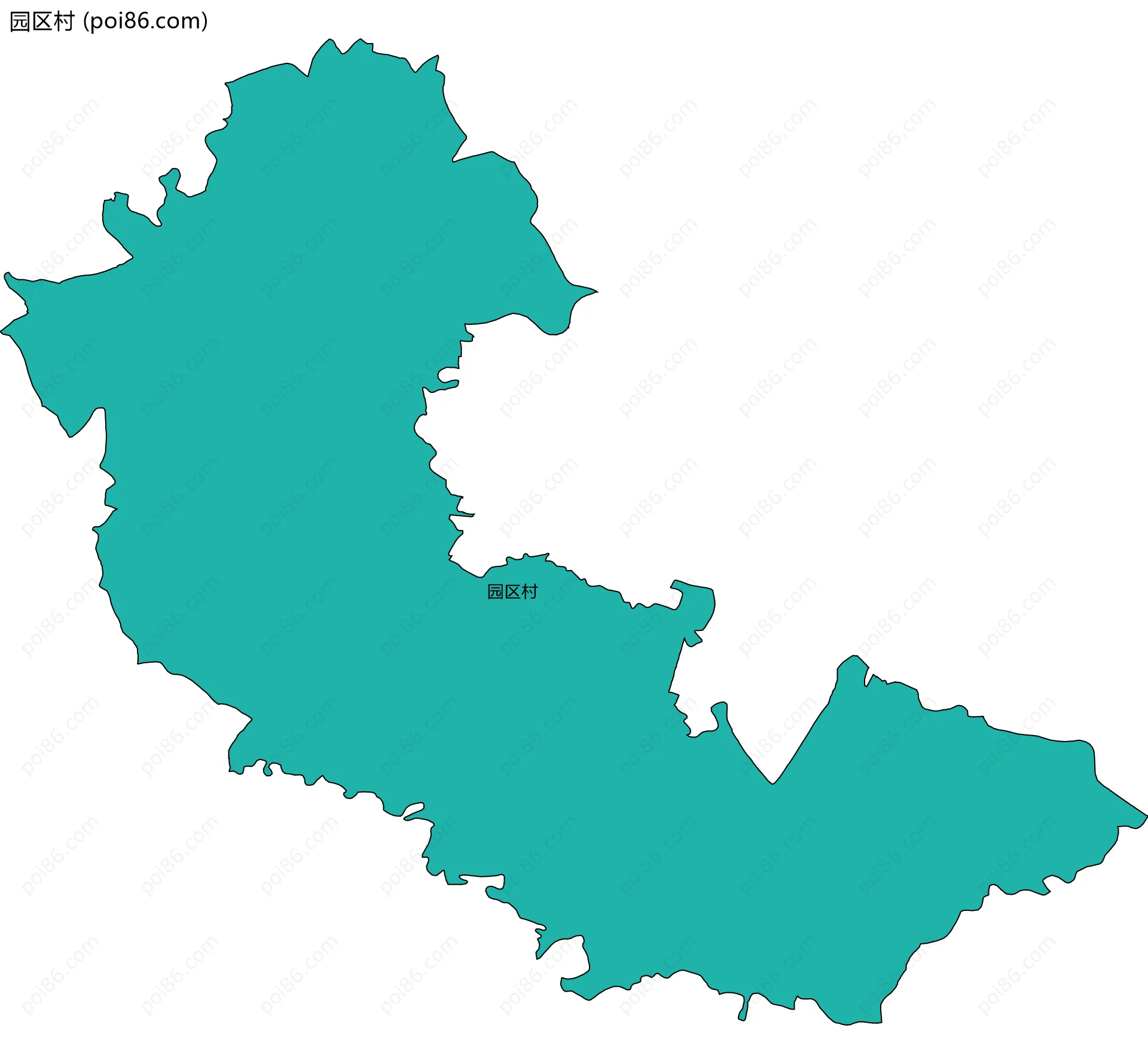 园区村边界地图