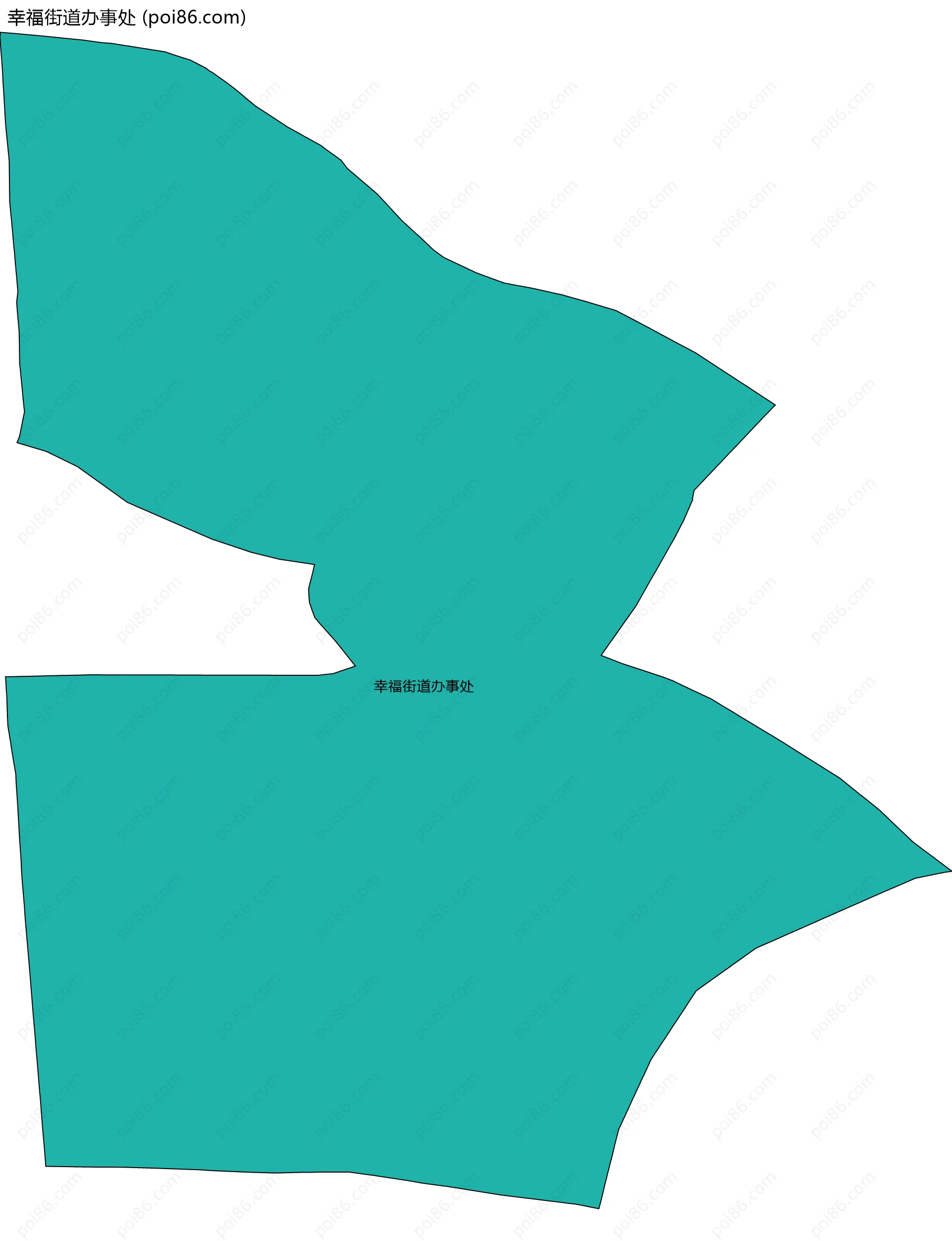 幸福街道办事处边界地图