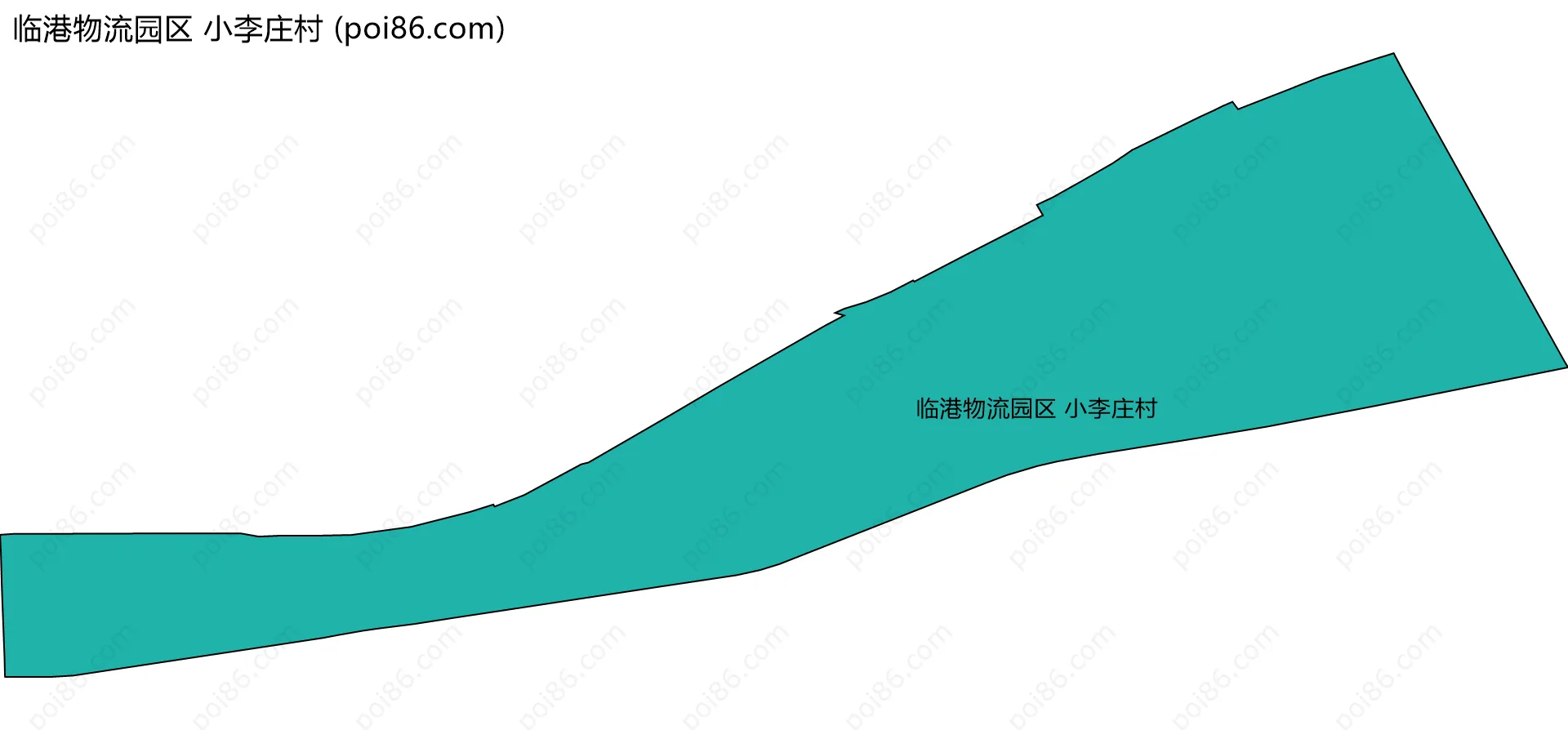 临港物流园区 小李庄村边界地图