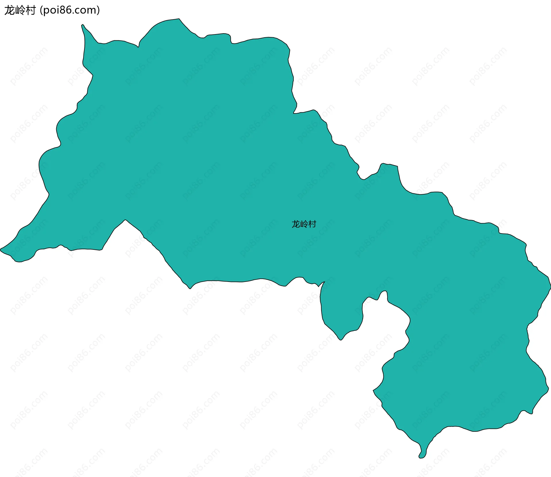 龙岭村边界地图