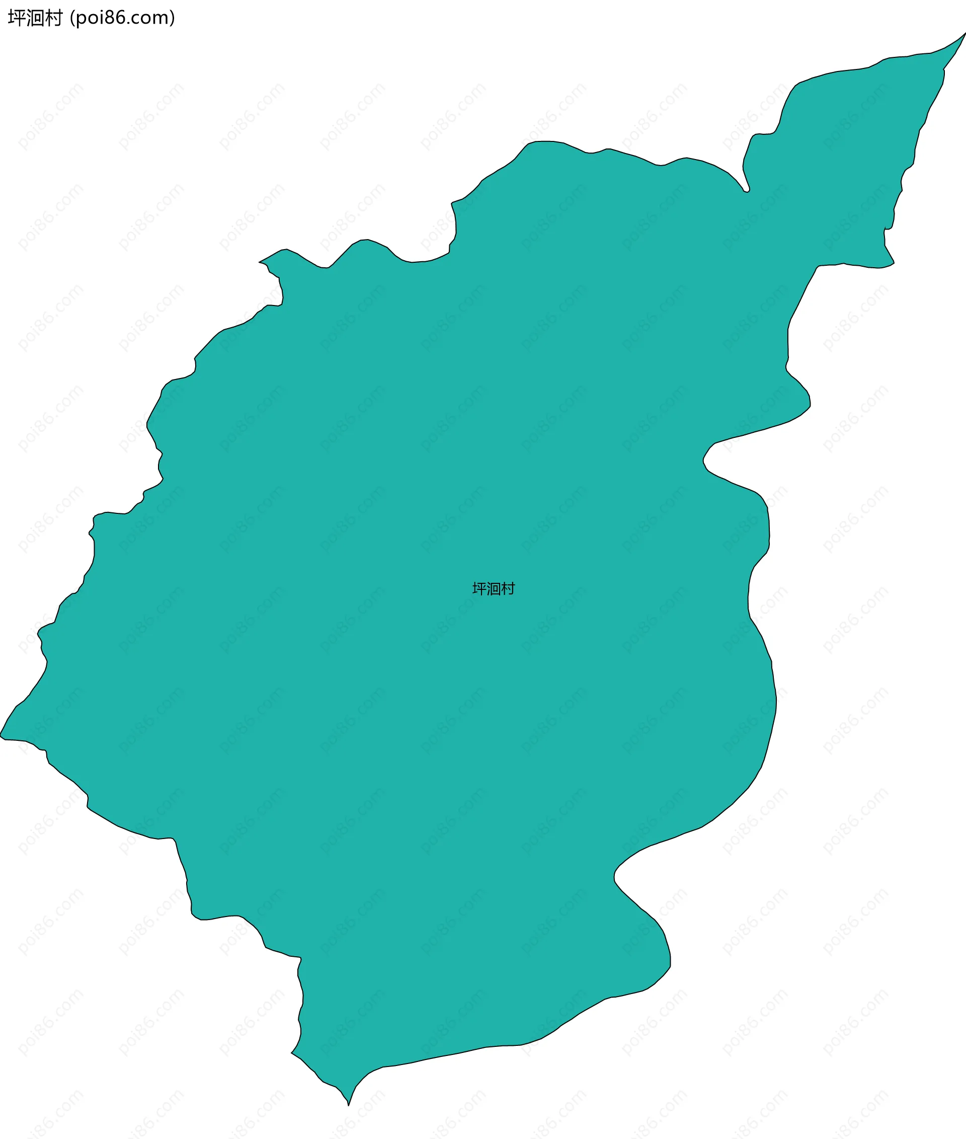 坪洄村边界地图