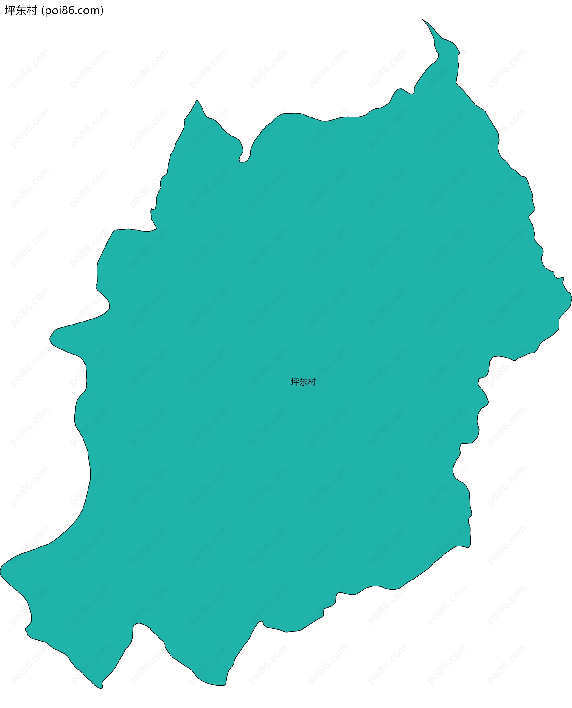 坪东村边界地图