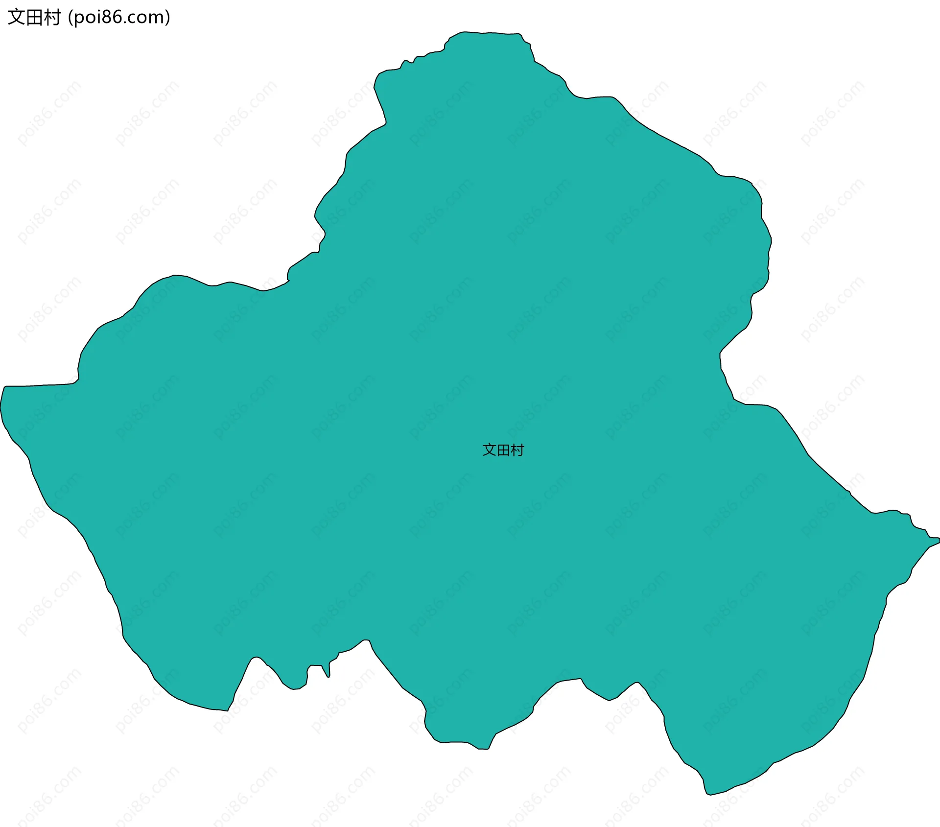 文田村边界地图